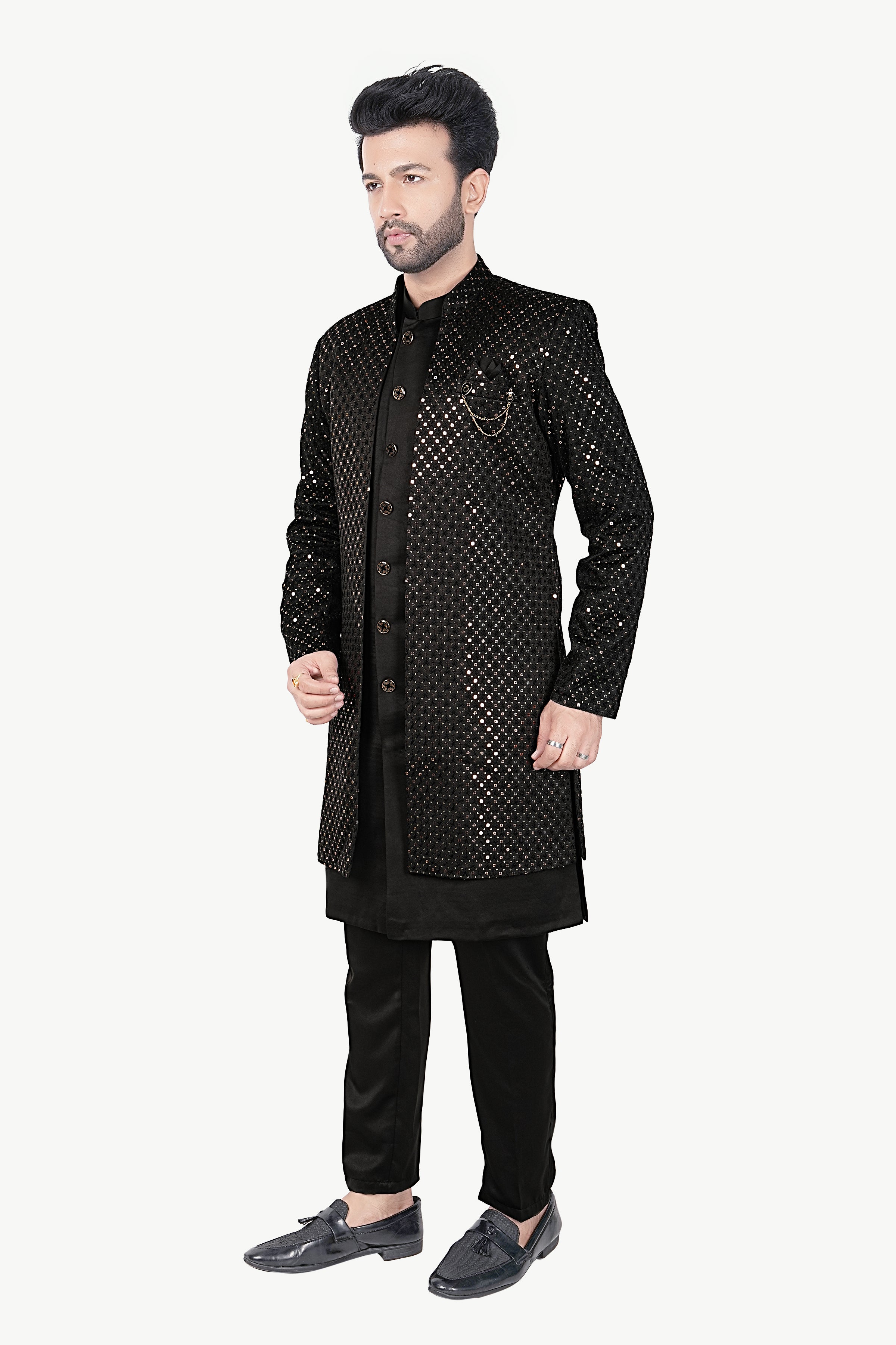 Mens Kurta Set With Jacket - Roop Darshan