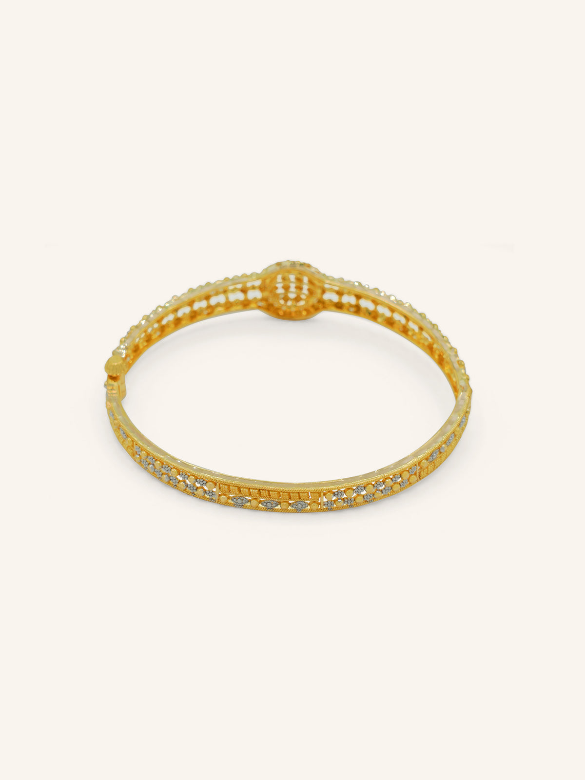 22ct Gold Screw Bangle Two Tone