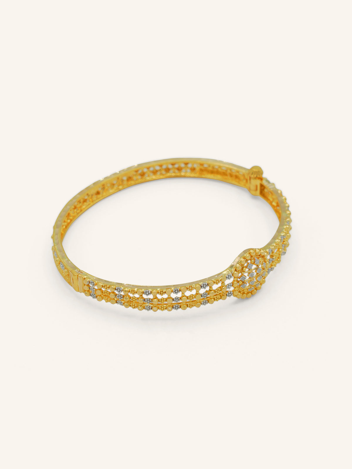 22ct Gold Screw Bangle Two Tone
