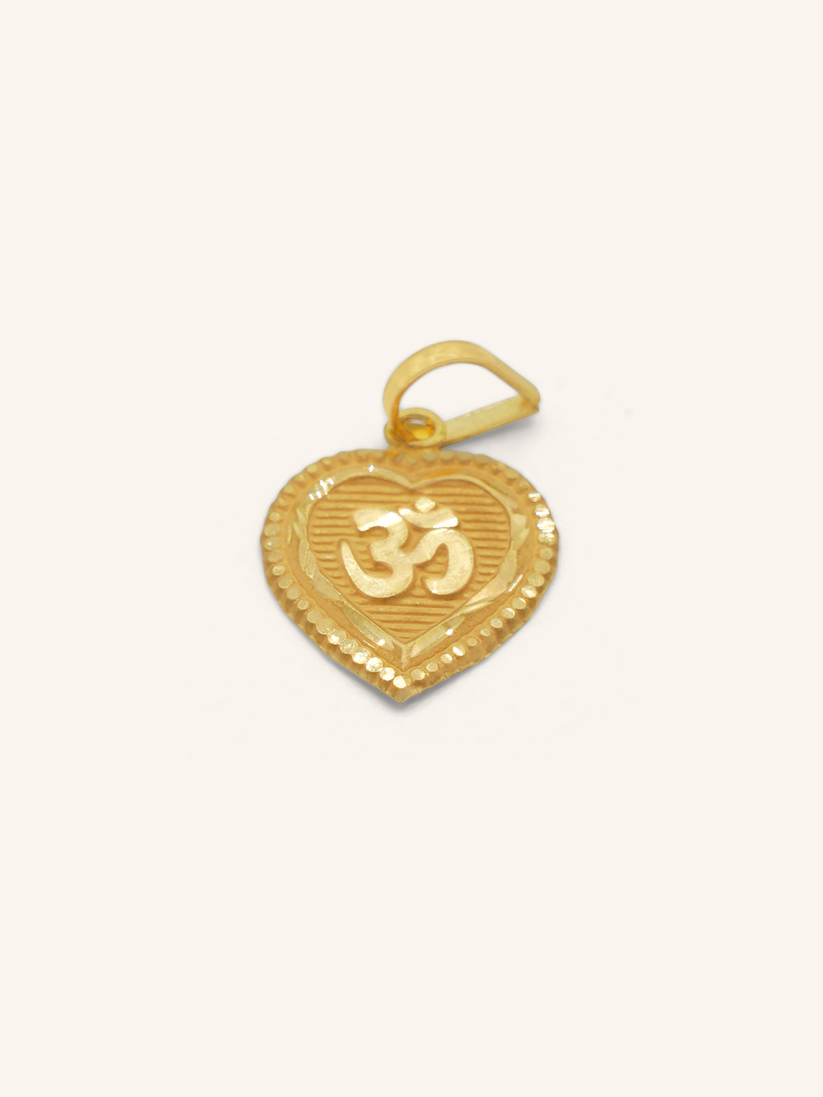 22ct Gold Heart OM Pendant 0.69 GMS