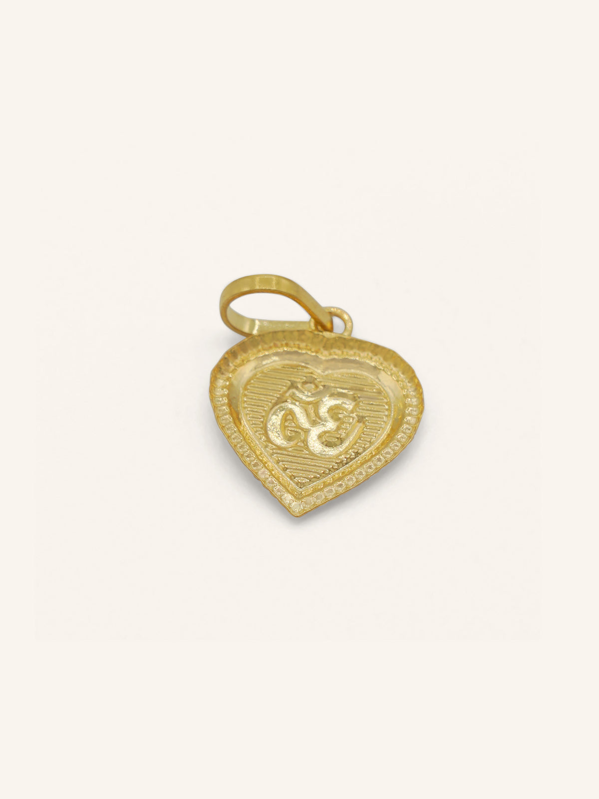 22ct Gold Heart OM Pendant 0.69 GMS