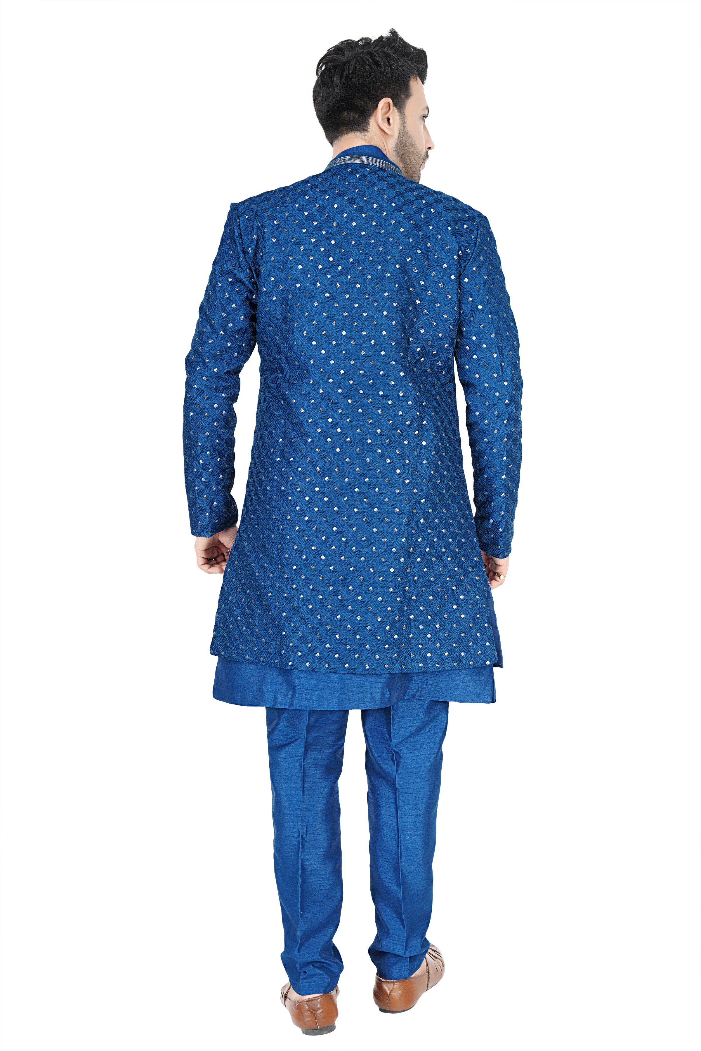 Mens Kurta Set With Jacket - Roop Darshan