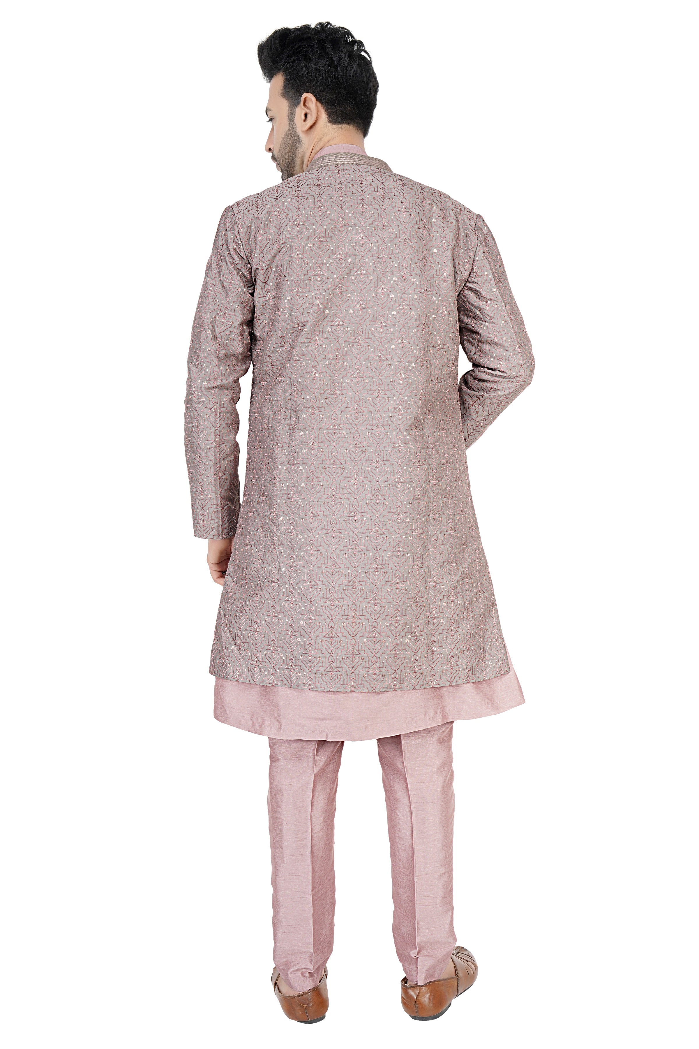 Mens Kurta Set With Jacket - Roop Darshan