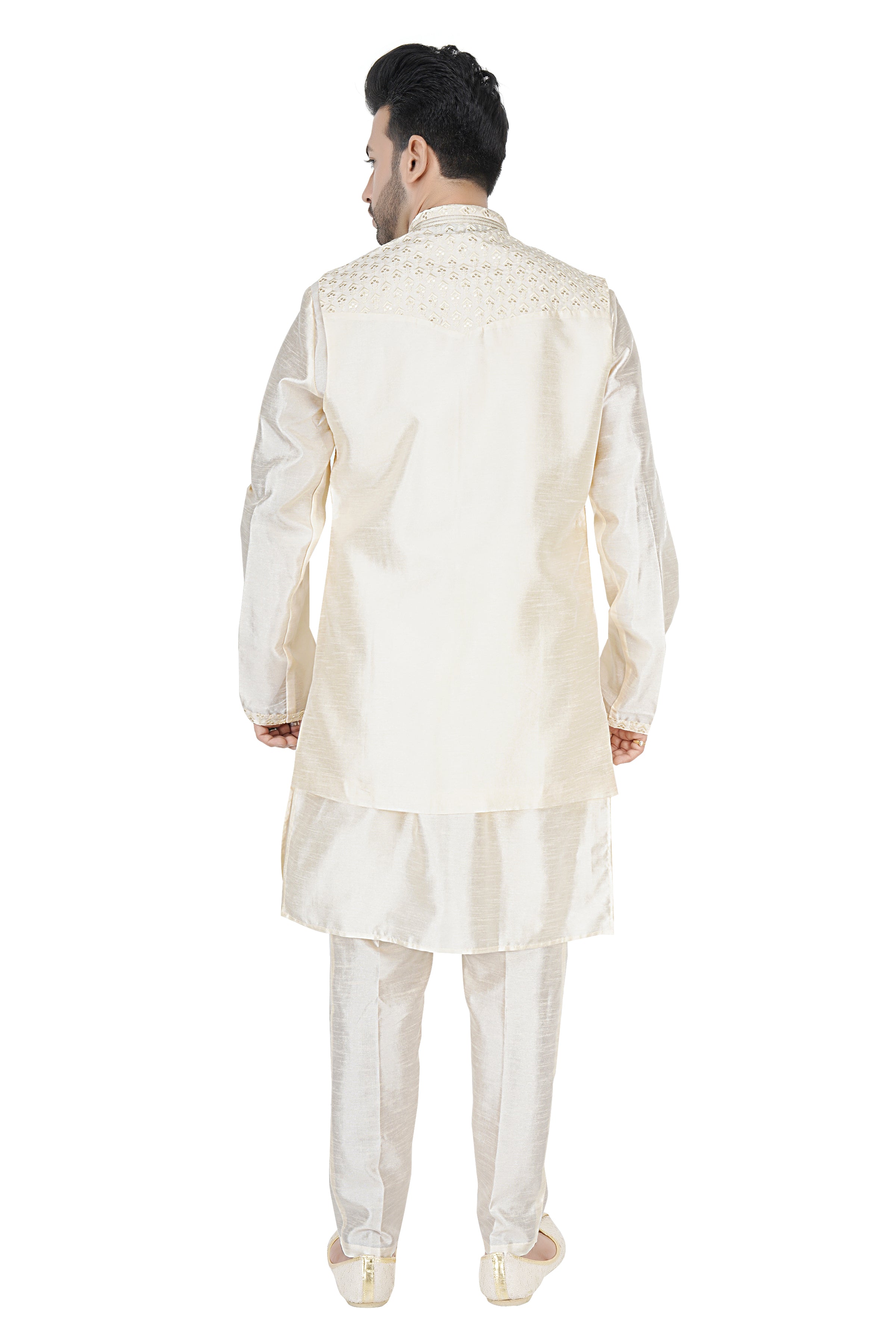 Mens Kurta Set With Jacket - Roop Darshan