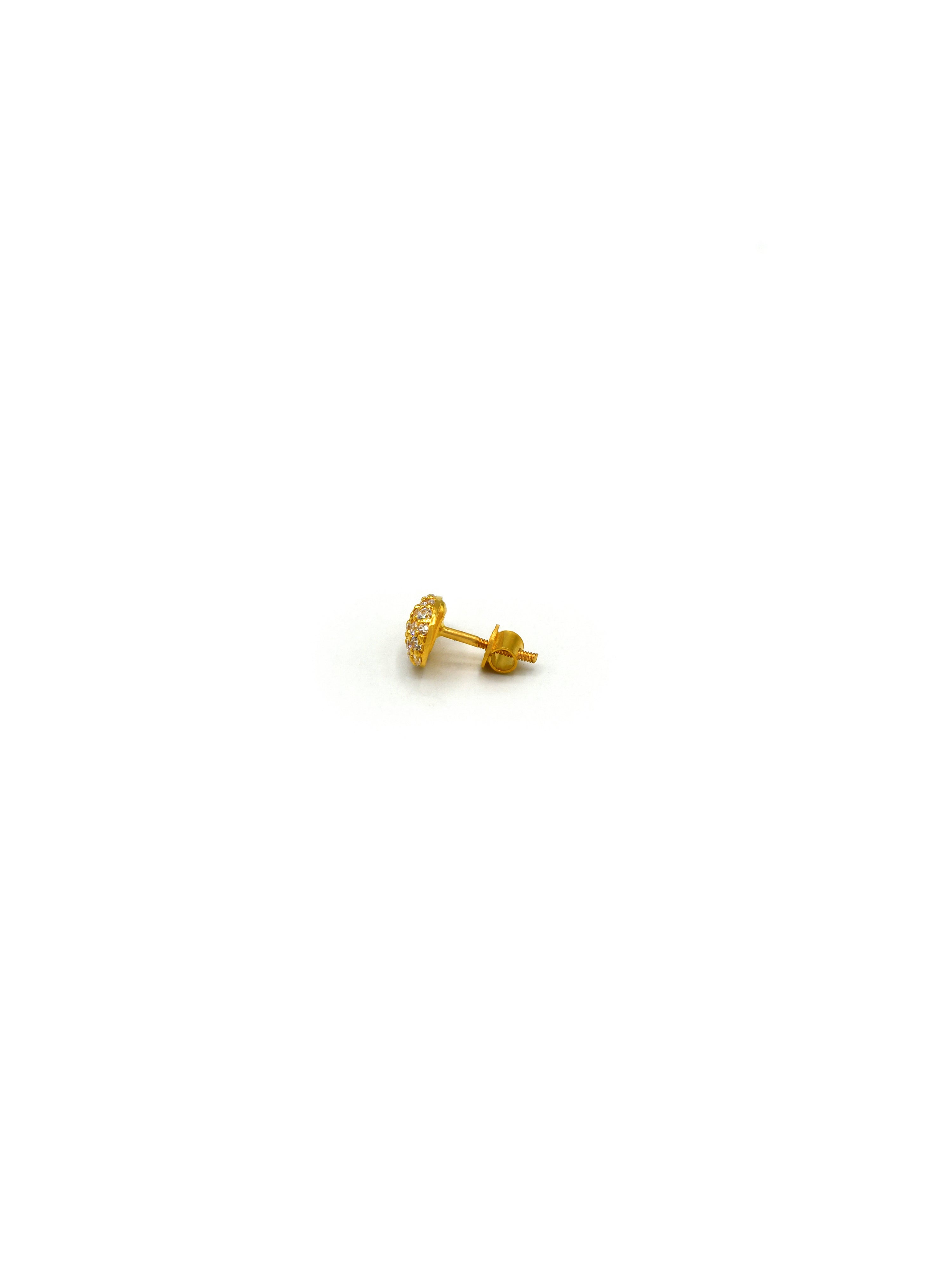 22ct Gold CZ Stud Earrings - Roop Darshan