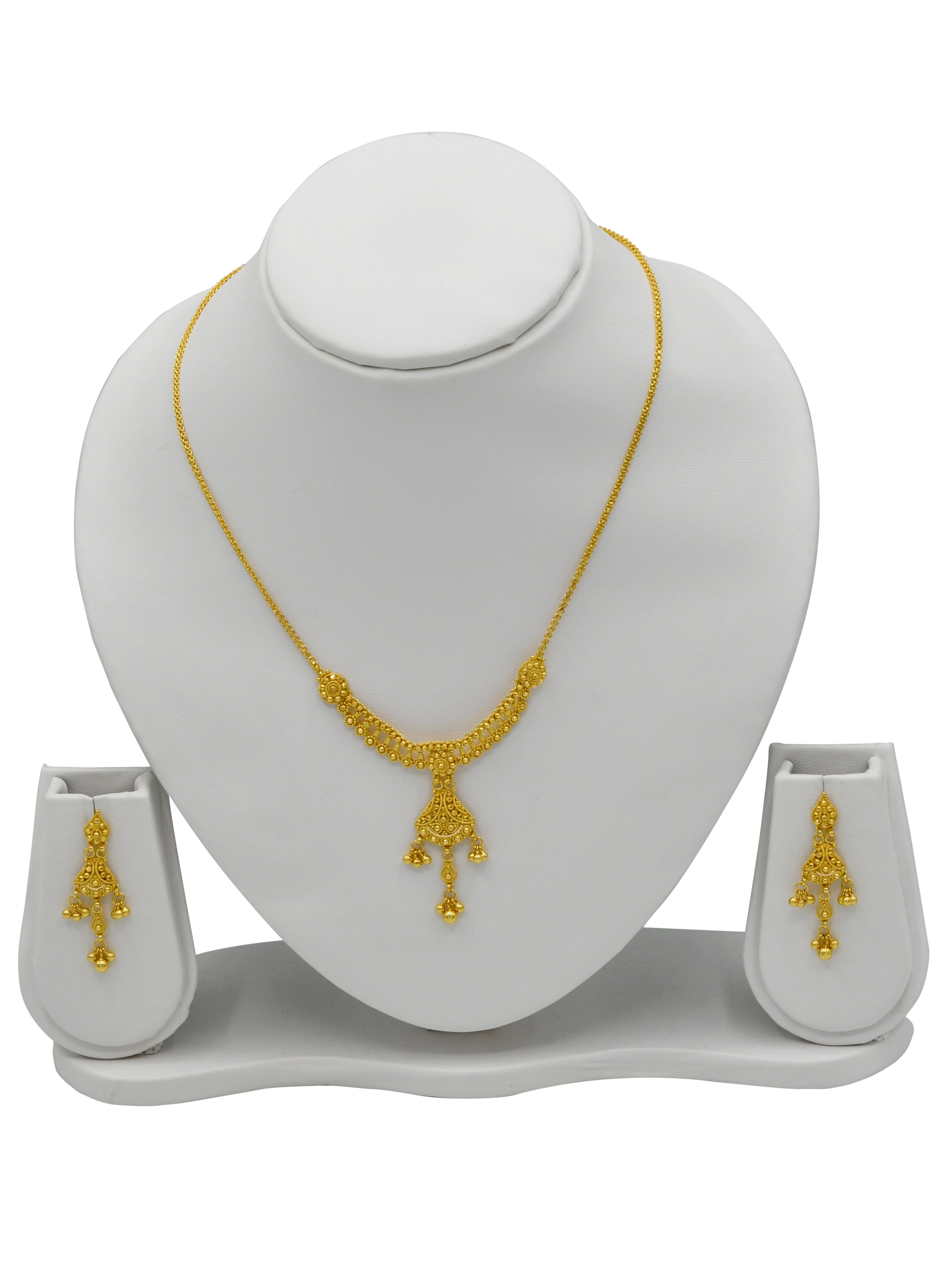 22ct Gold Necklace Set - Roop Darshan