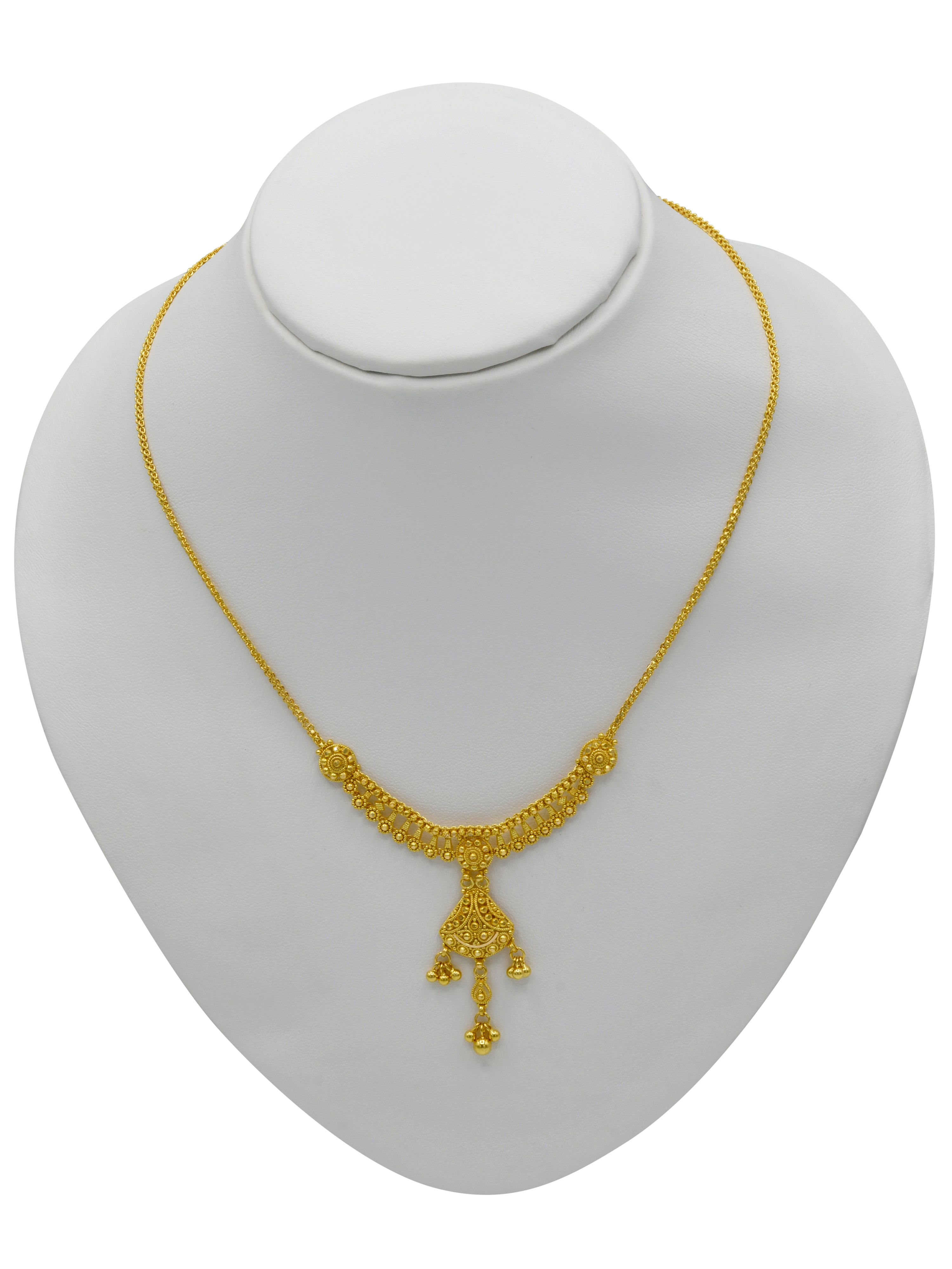 22ct Gold Necklace Set - Roop Darshan