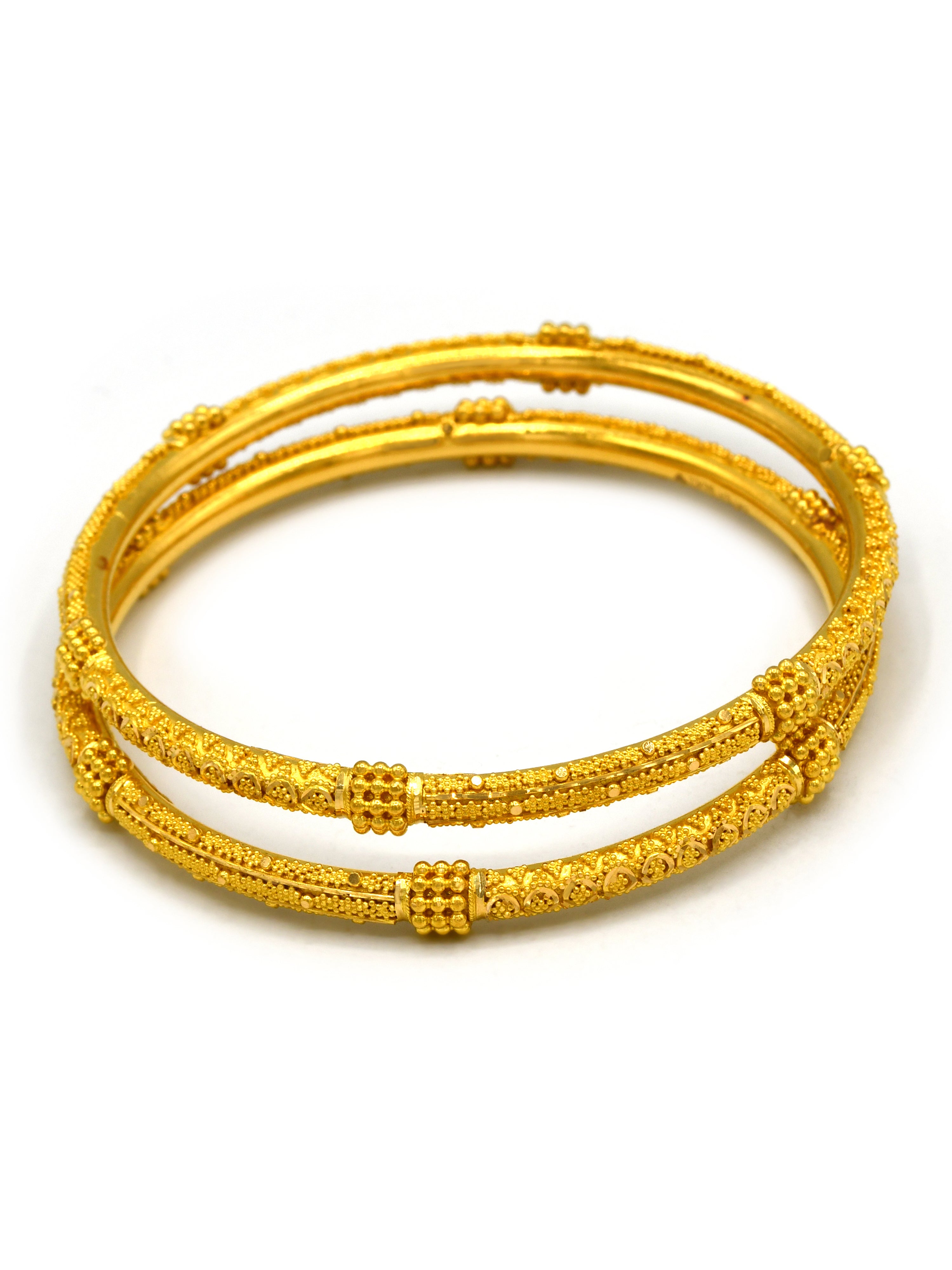 22ct Gold 2 Piece Bangle - Roop Darshan