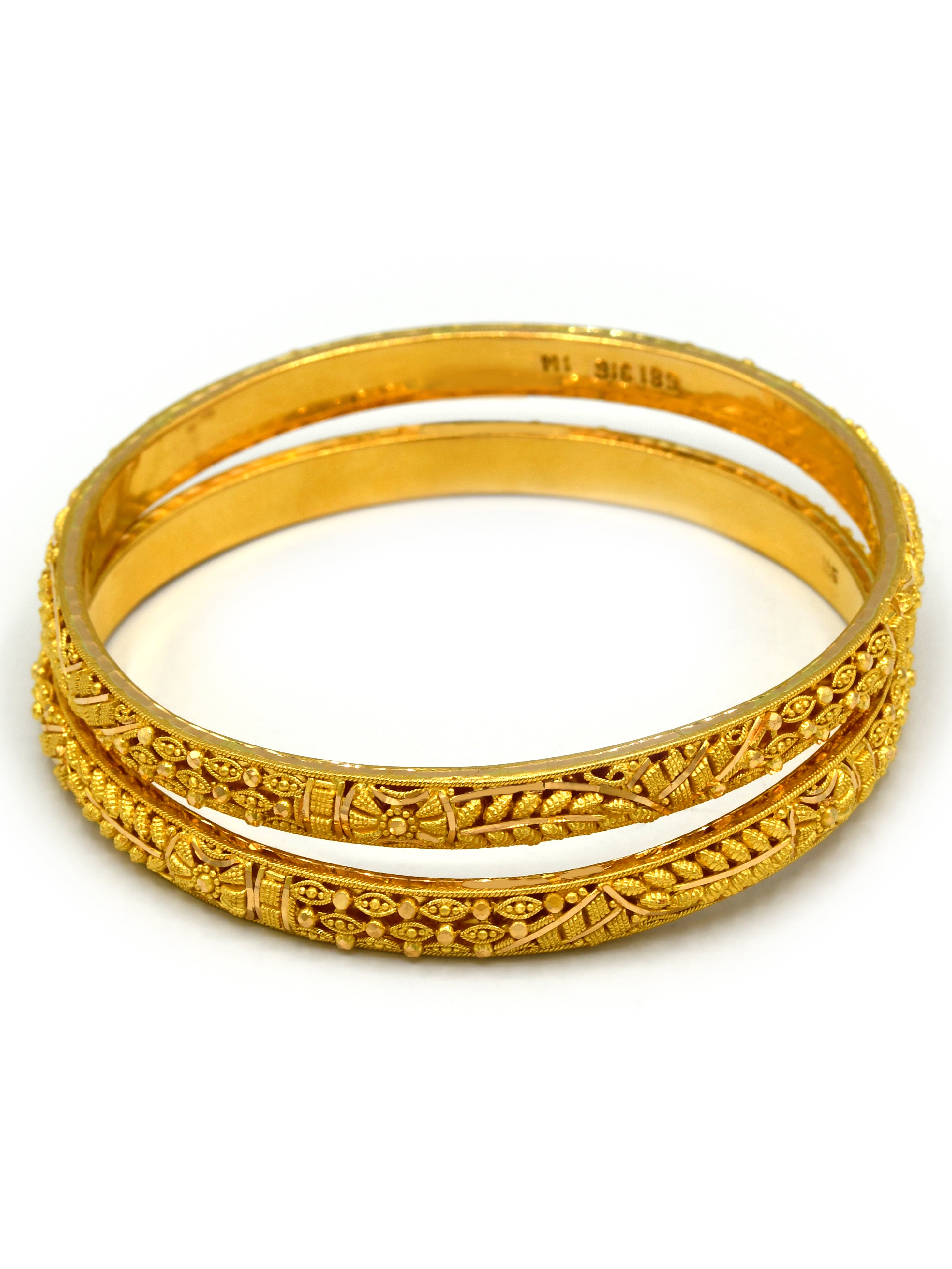 22ct Gold 2 Piece Bangle - Roop Darshan