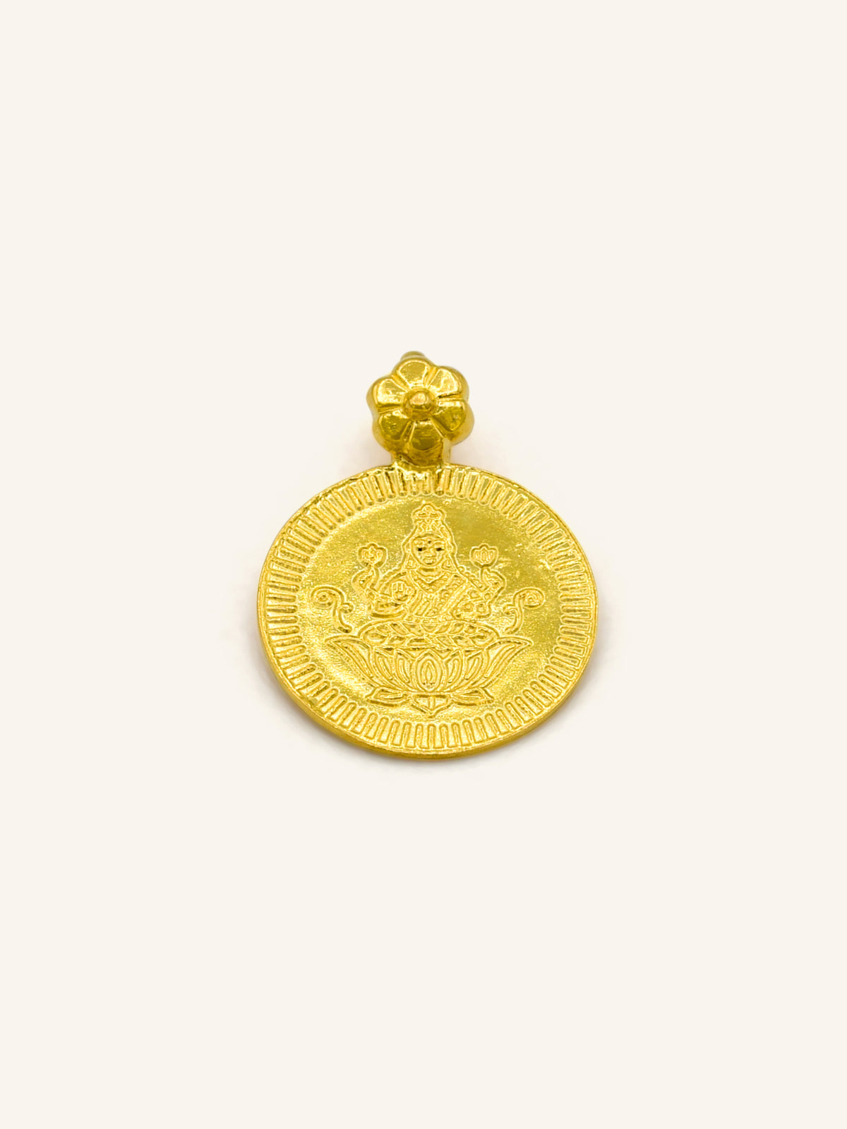 22ct Gold Coin Laxmi Ganesh Pendant - Roop Darshan