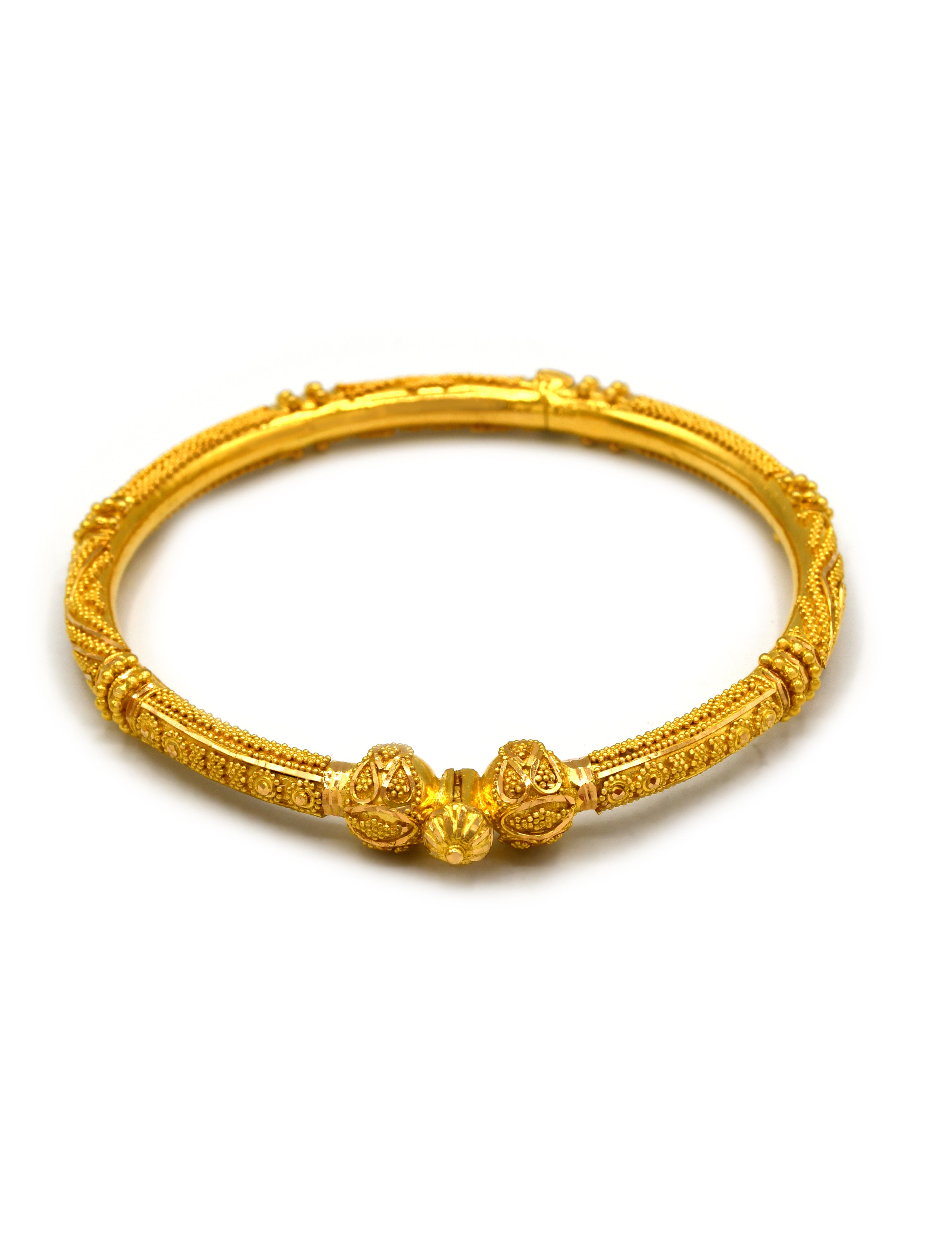 22ct Gold 2 Piece Screw Bangle - Roop Darshan
