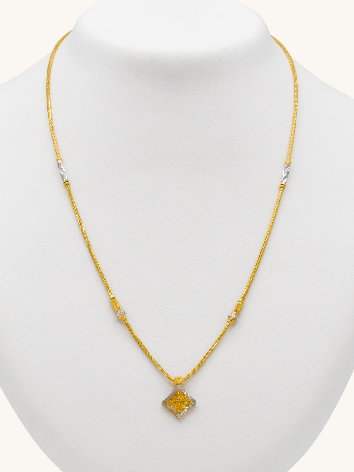 22ct Gold Chain with Pendant - Roop Darshan