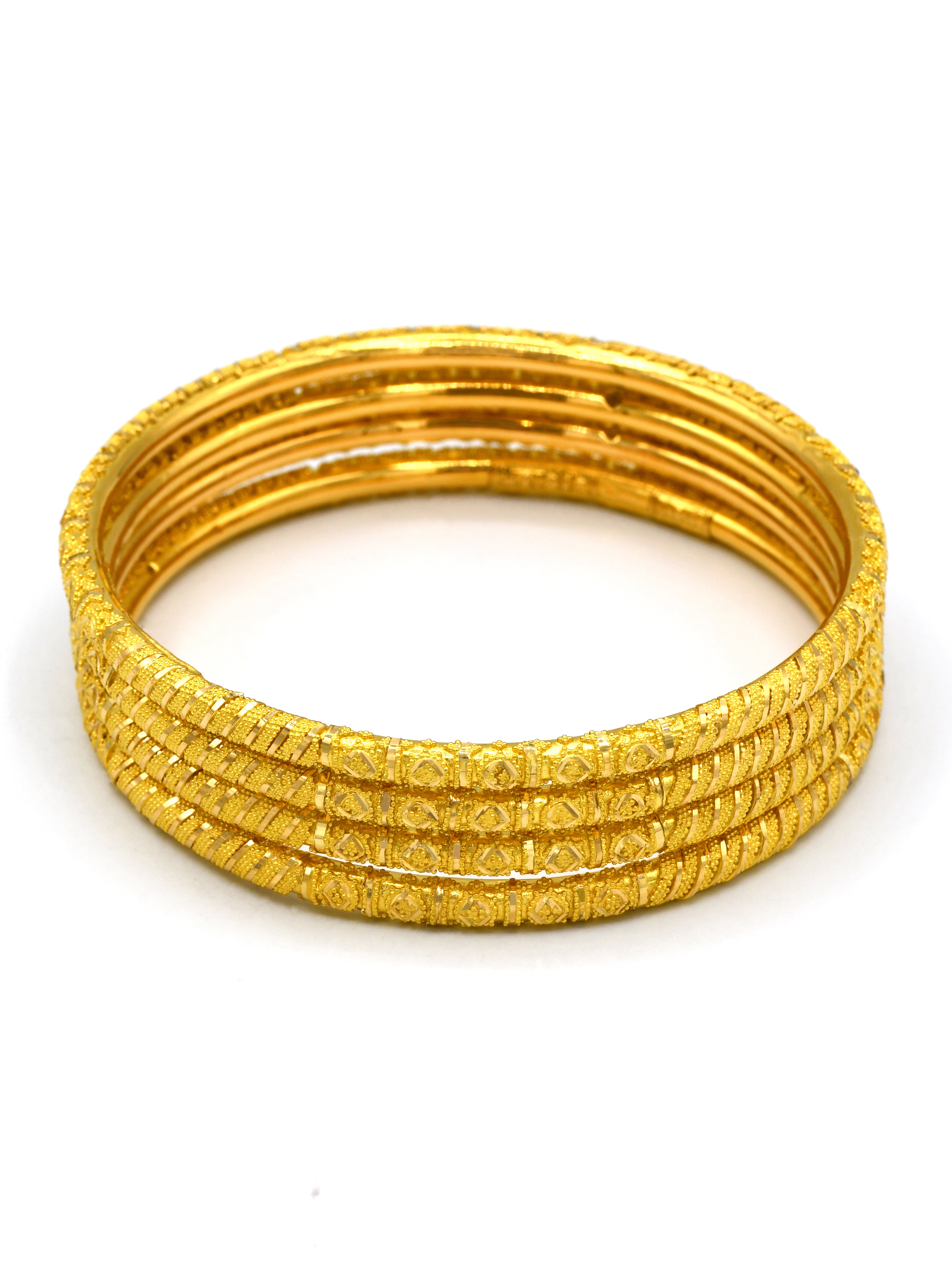 22Ct Gold 4 Piece Bangle - Roop Darshan