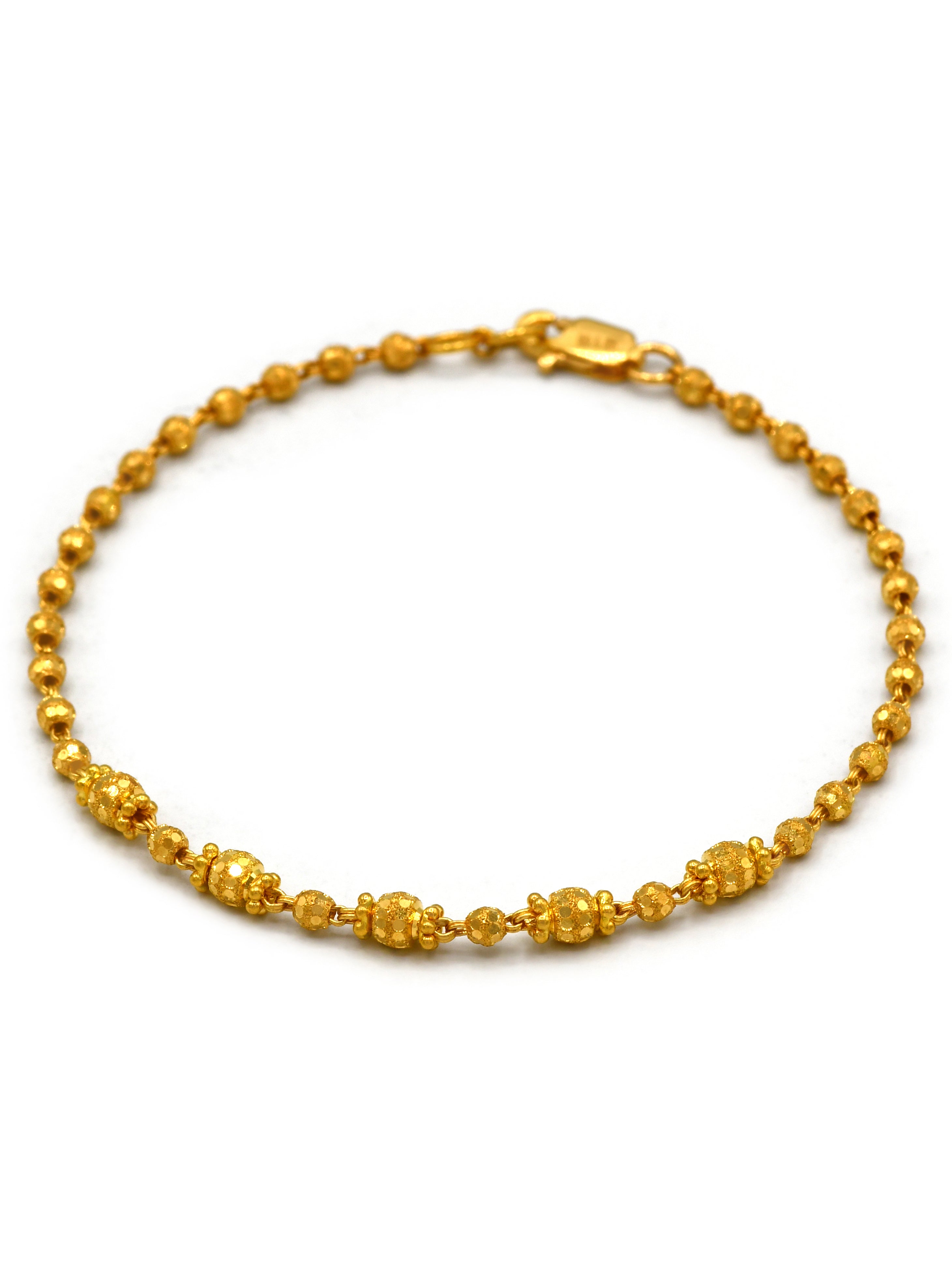 22ct Gold Ball Ladies Bracelet - Roop Darshan