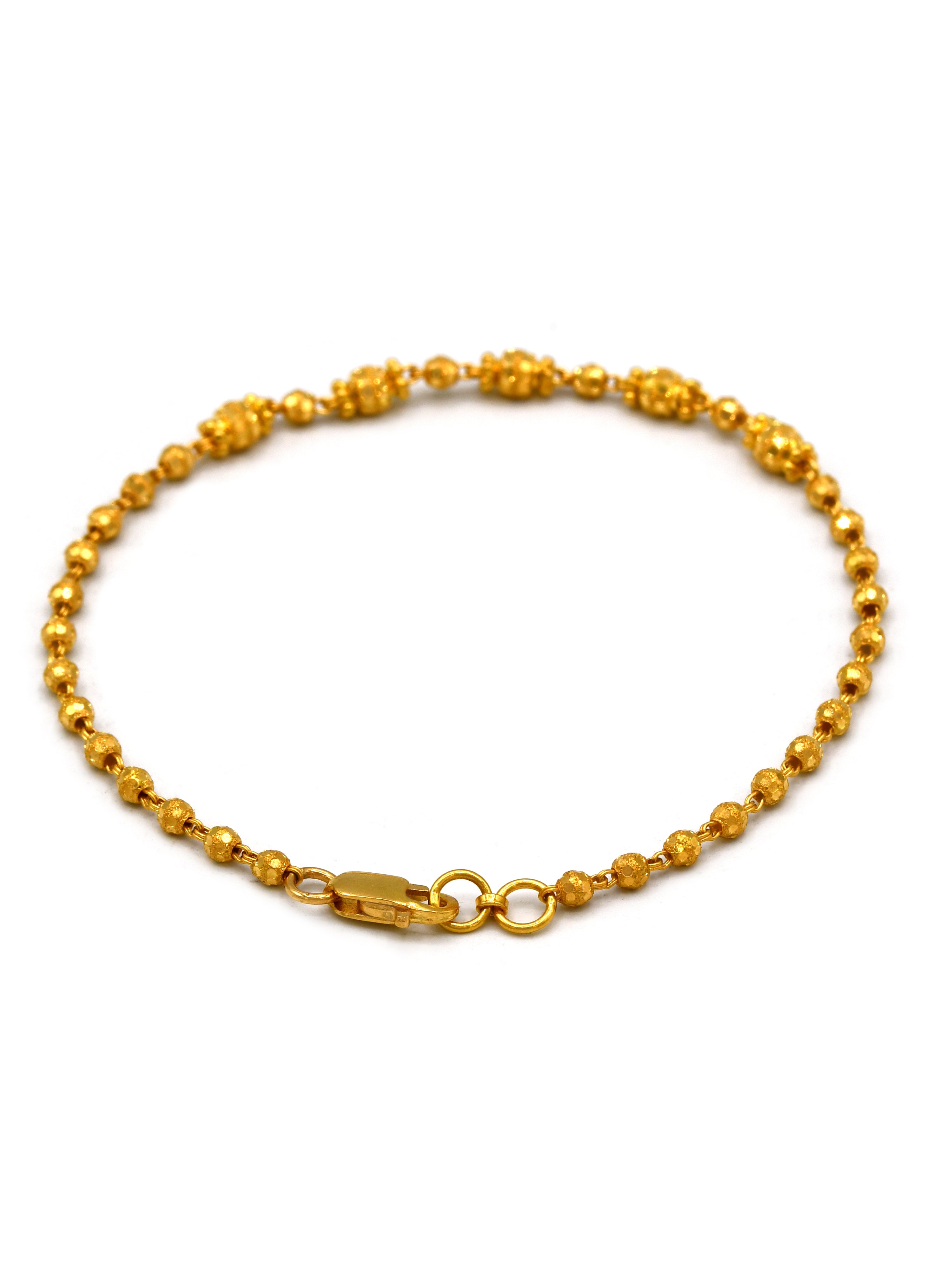 22ct Gold Ball Ladies Bracelet - Roop Darshan