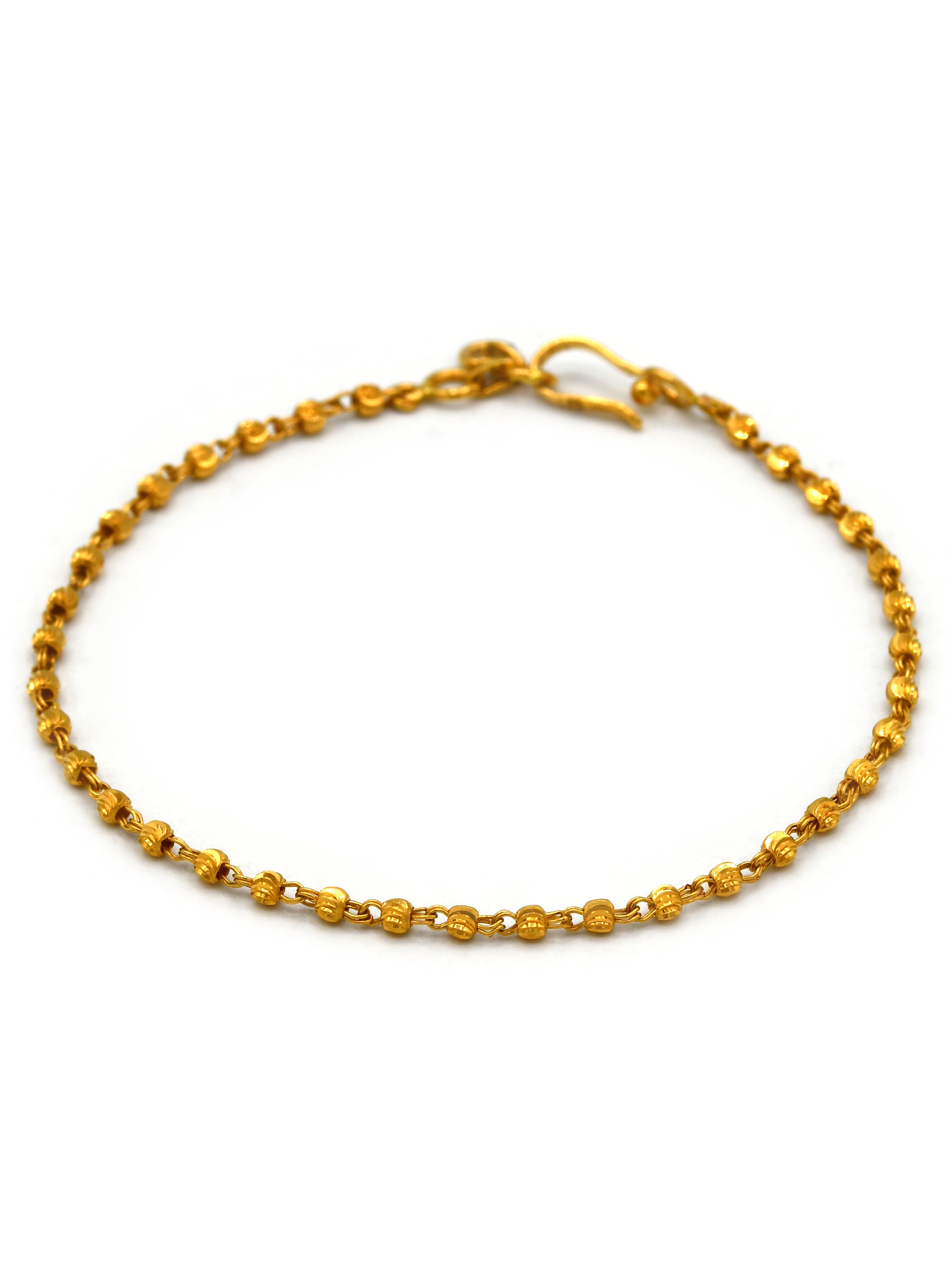 22Ct Gold Ball Ladies Bracelet - Roop Darshan