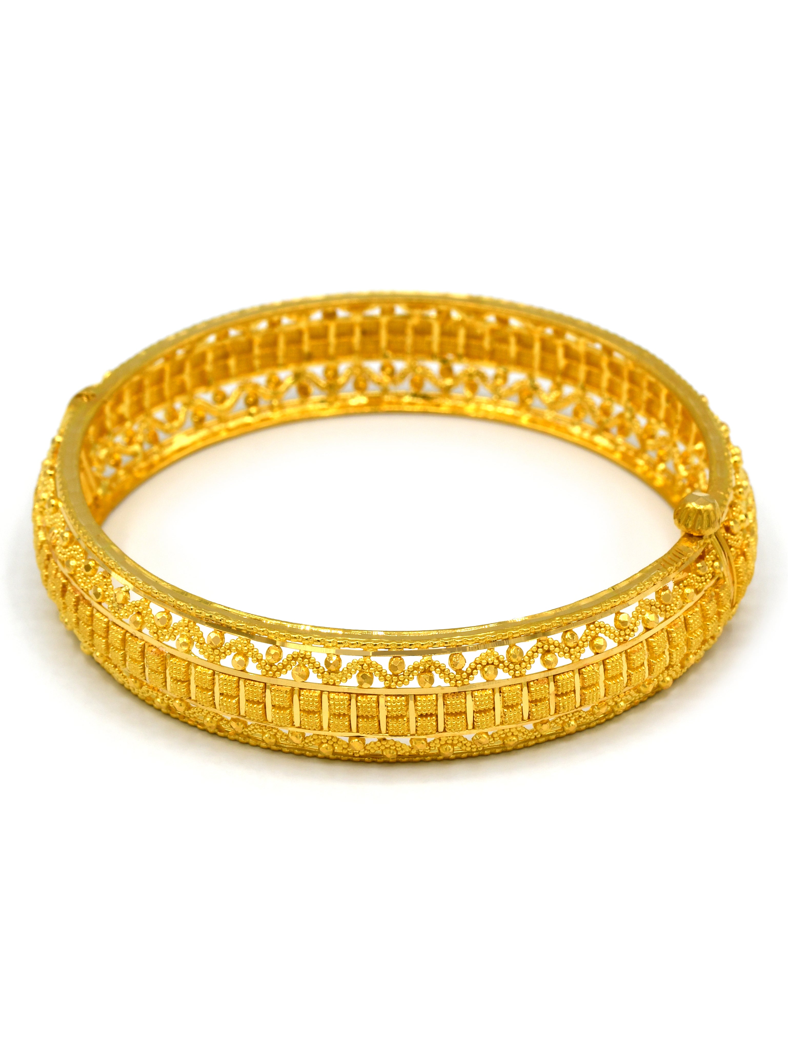 22Ct Gold 2 Piece Screw Bangle - Roop Darshan