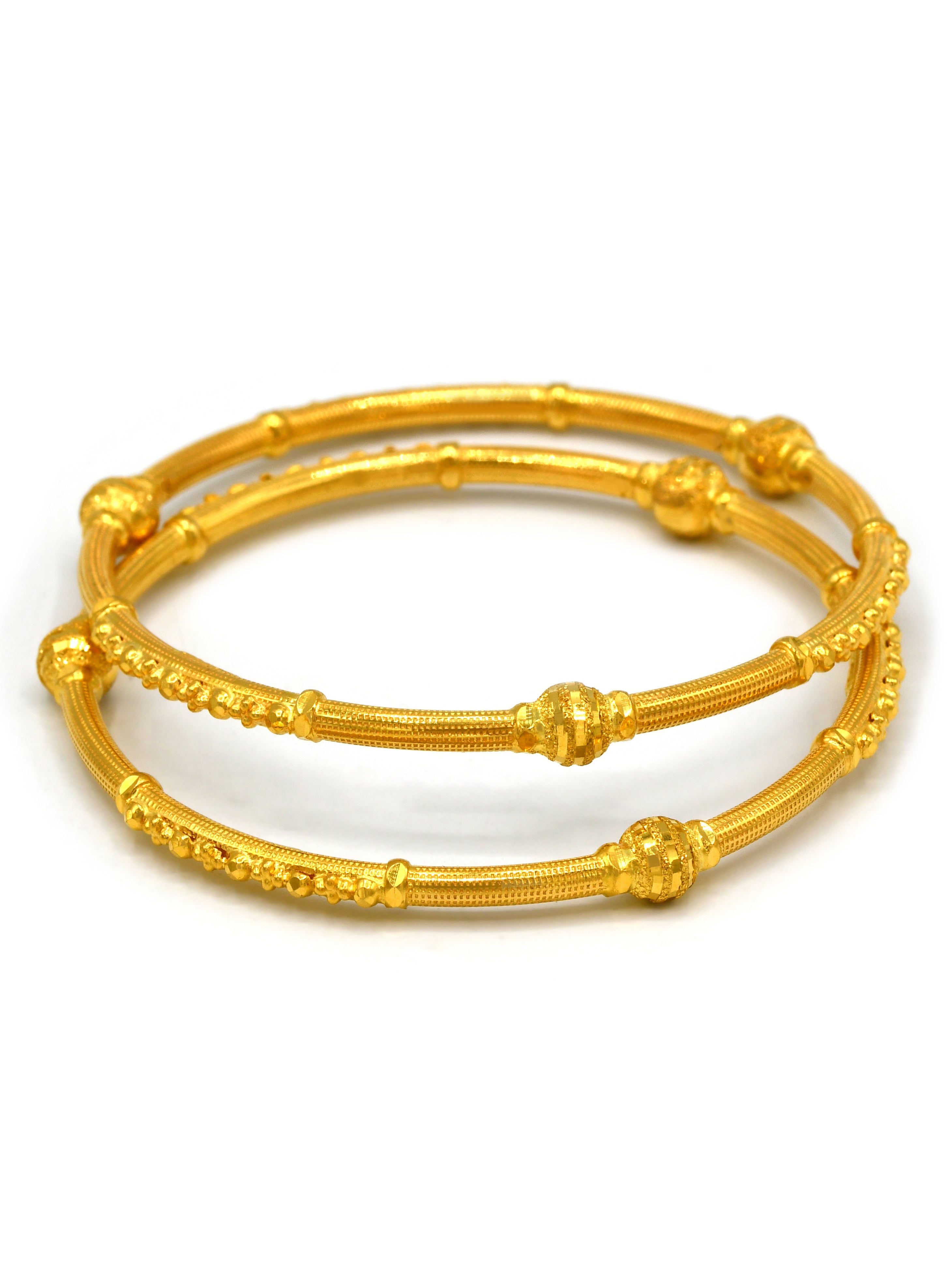 22Ct Gold 2 Piece Bangle - Roop Darshan
