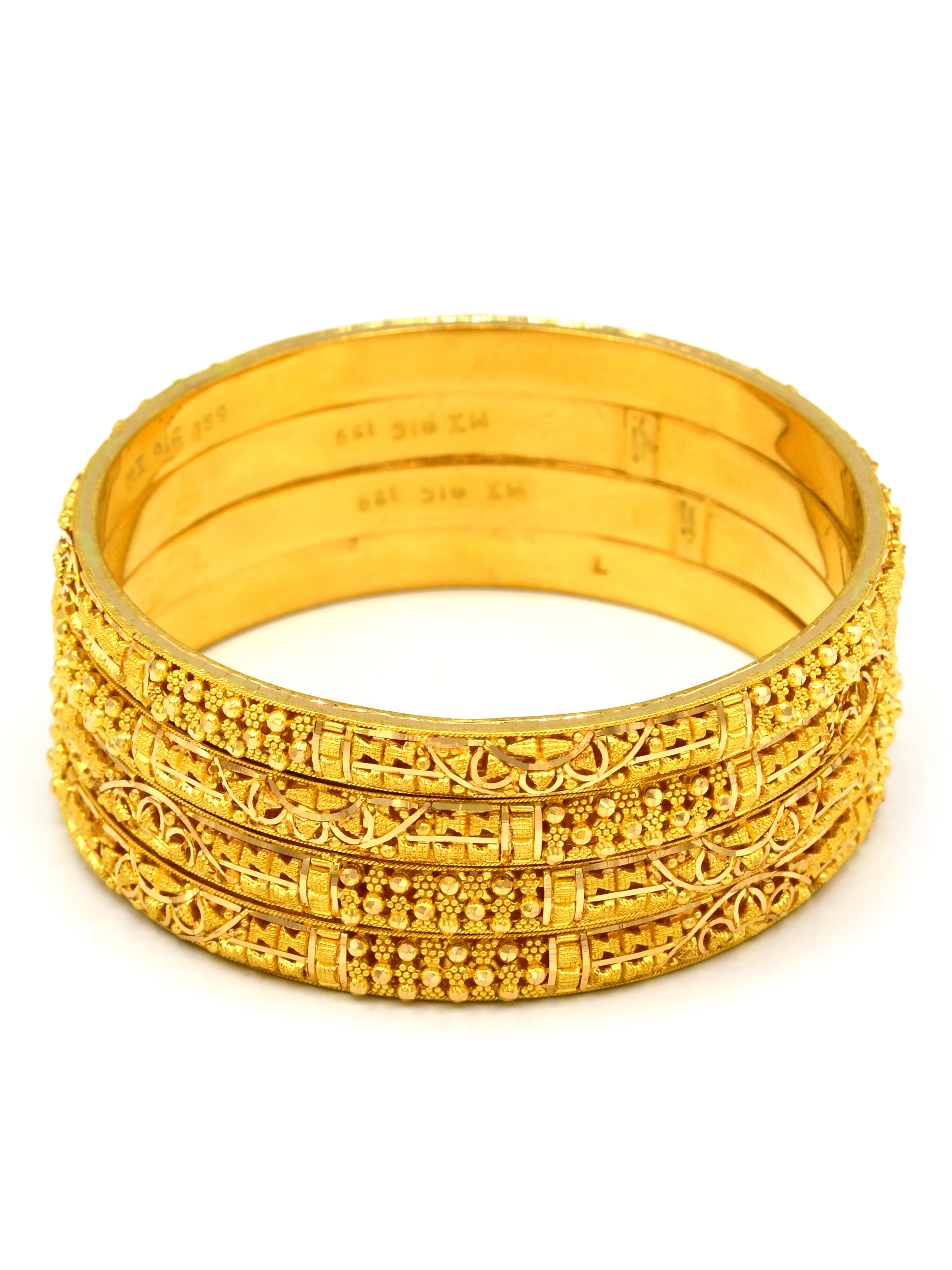 22ct Gold 4 Piece Bangle - Roop Darshan