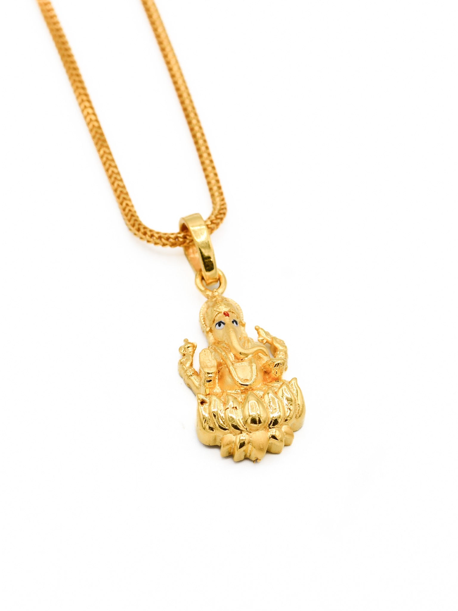 22ct Gold Ganesh Pendant - Roop Darshan