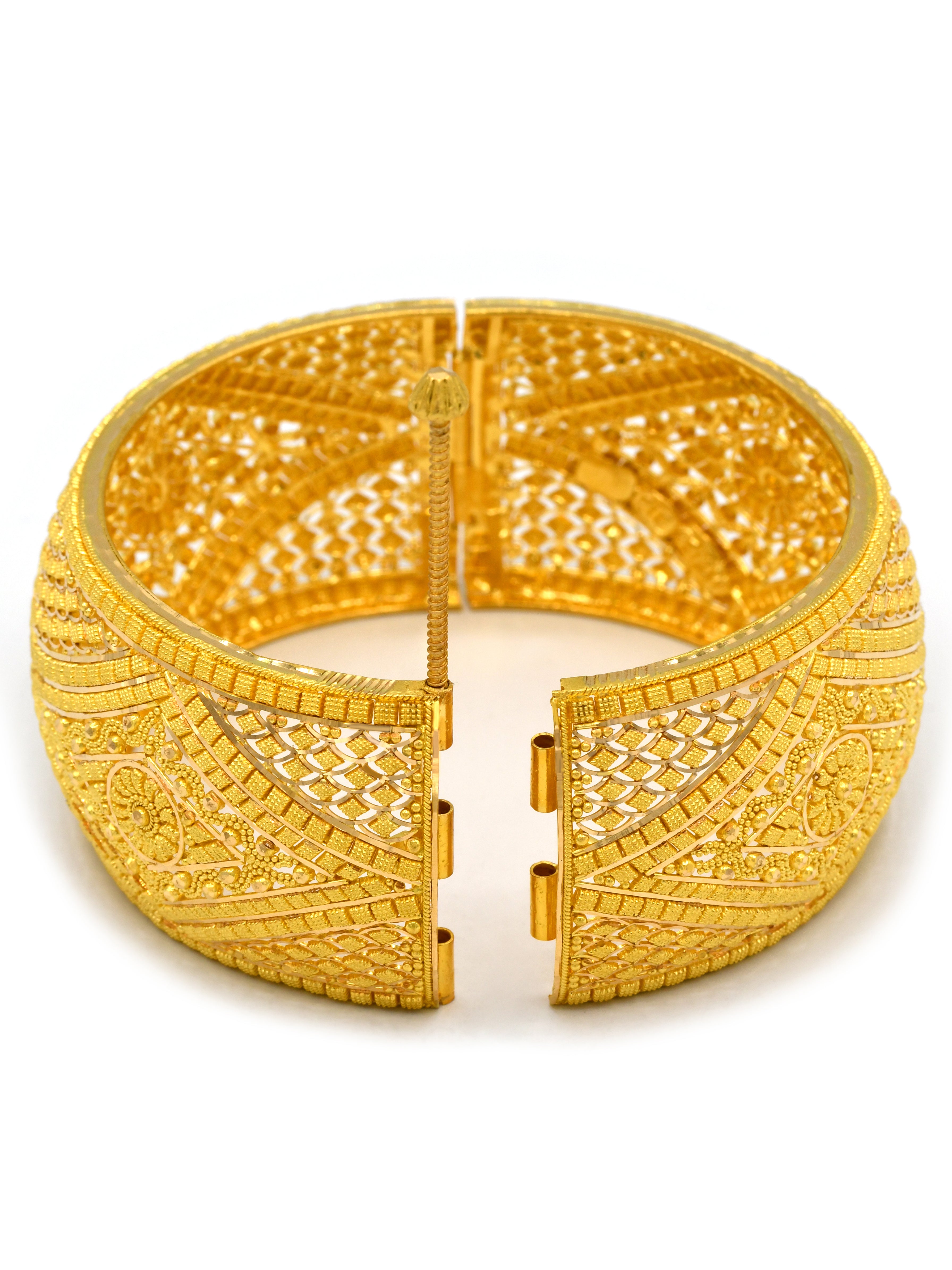22Ct Gold 1 Piece Screw Patta Bangle - Roop Darshan