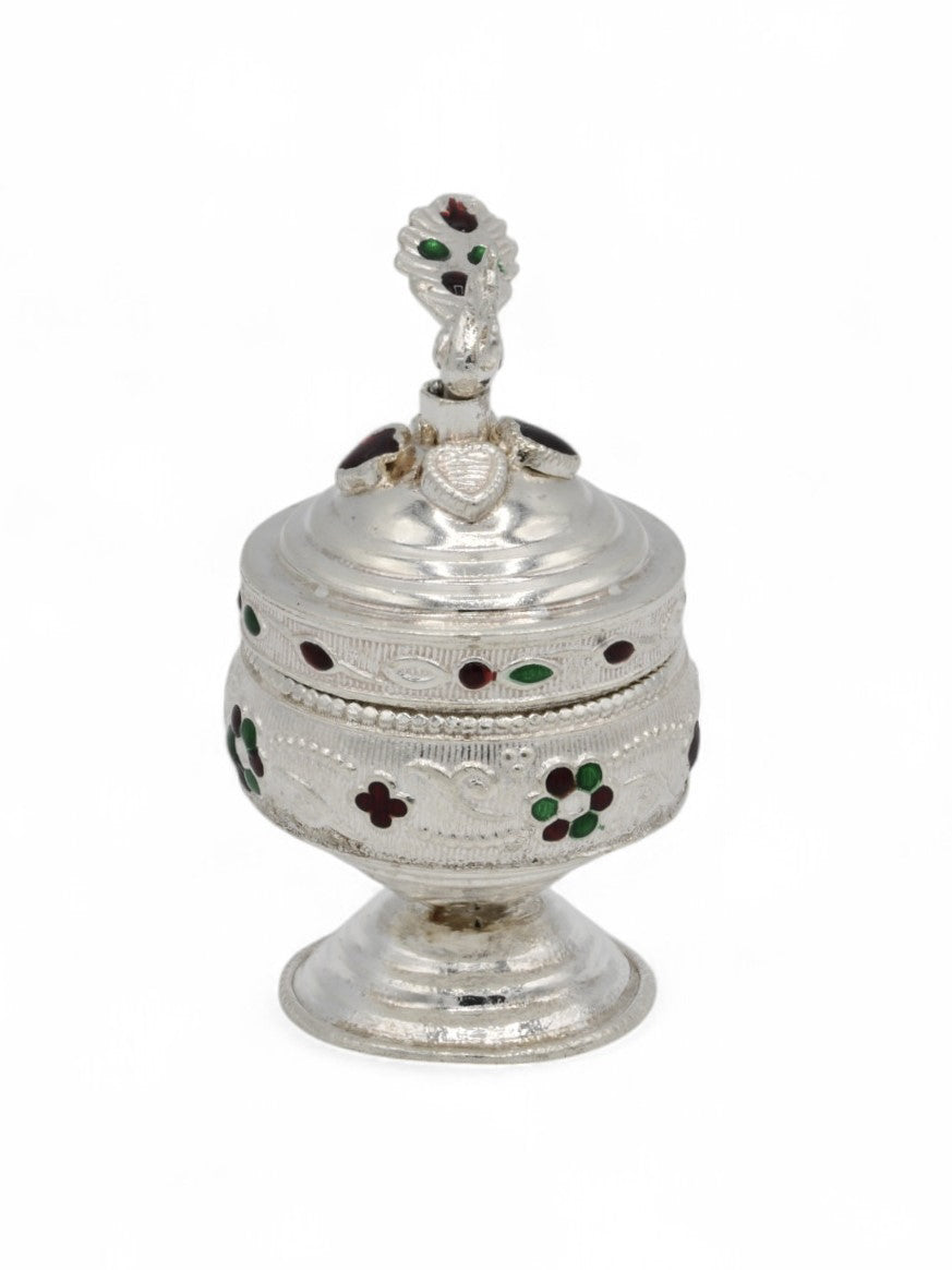 Silver Sindoor Box - Roop Darshan
