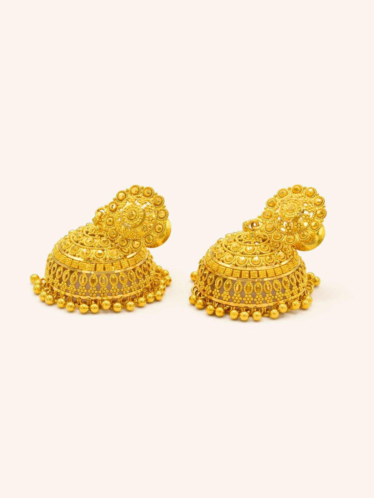 22ct Gold Jhumki Earring 19.18 GMS - Roop Darshan