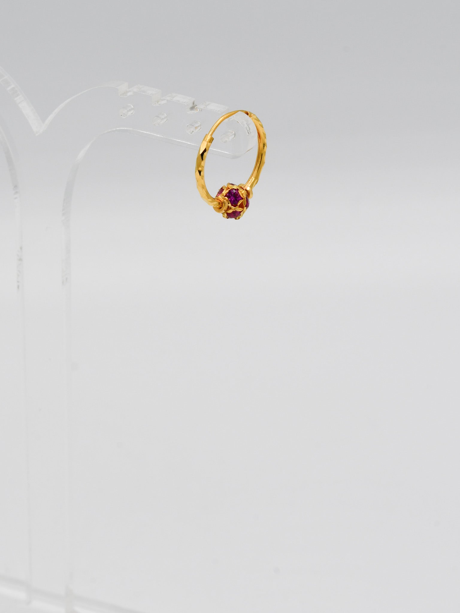 22ct Gold Pink Cz Bali - Roop Darshan