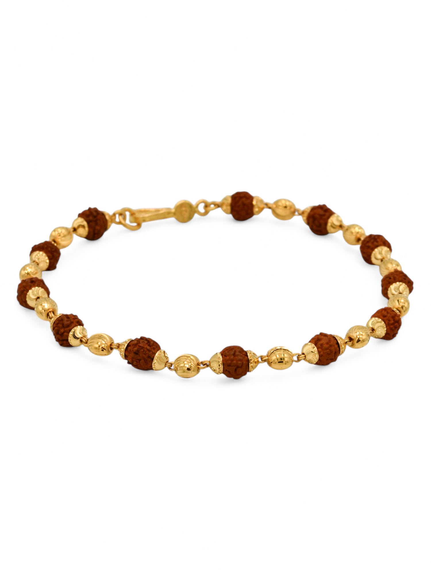 22ct Gold Rudraksh Ball Bracelet - Roop Darshan