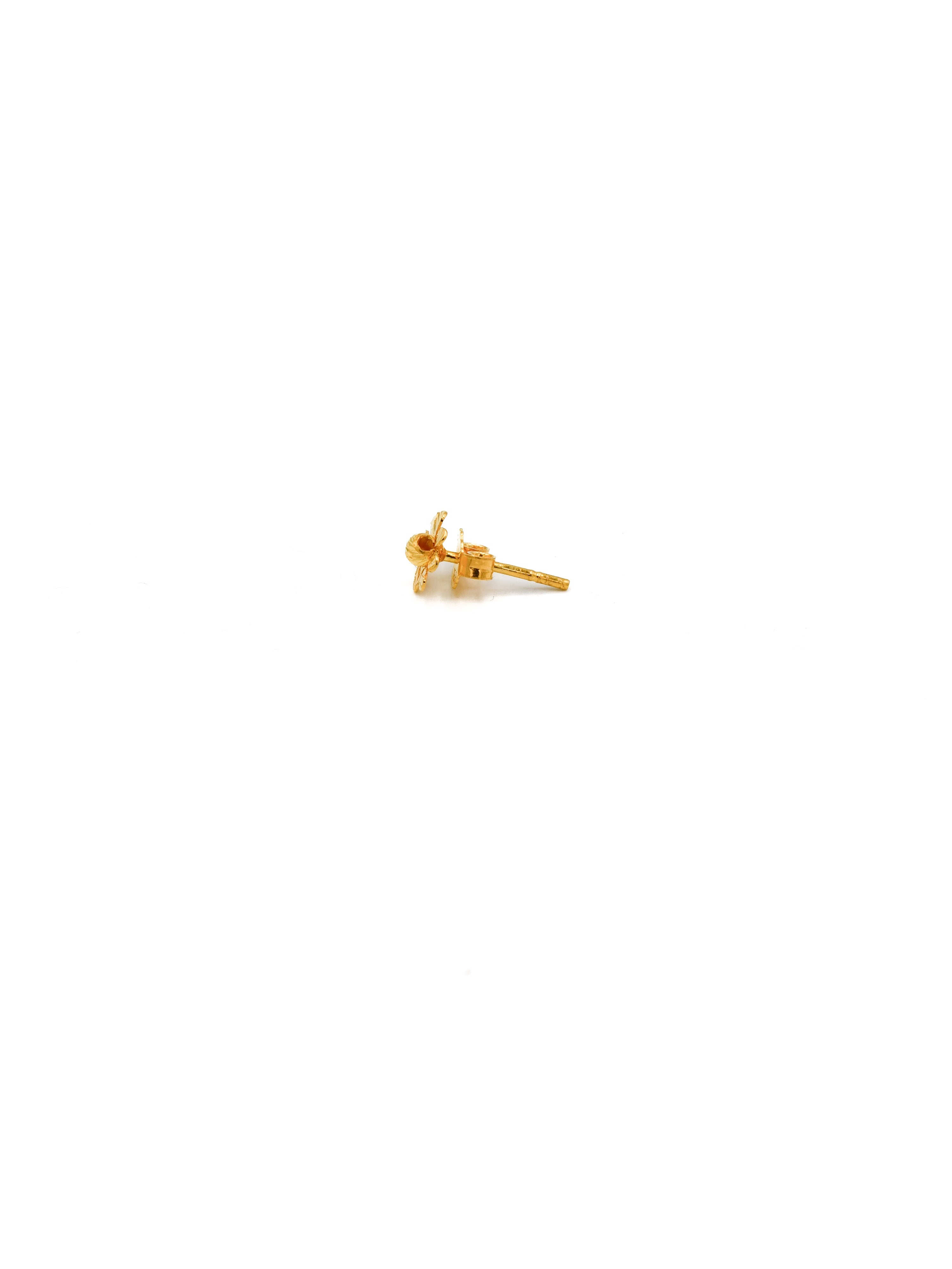 22ct Gold Flower Stud Earrings - Roop Darshan