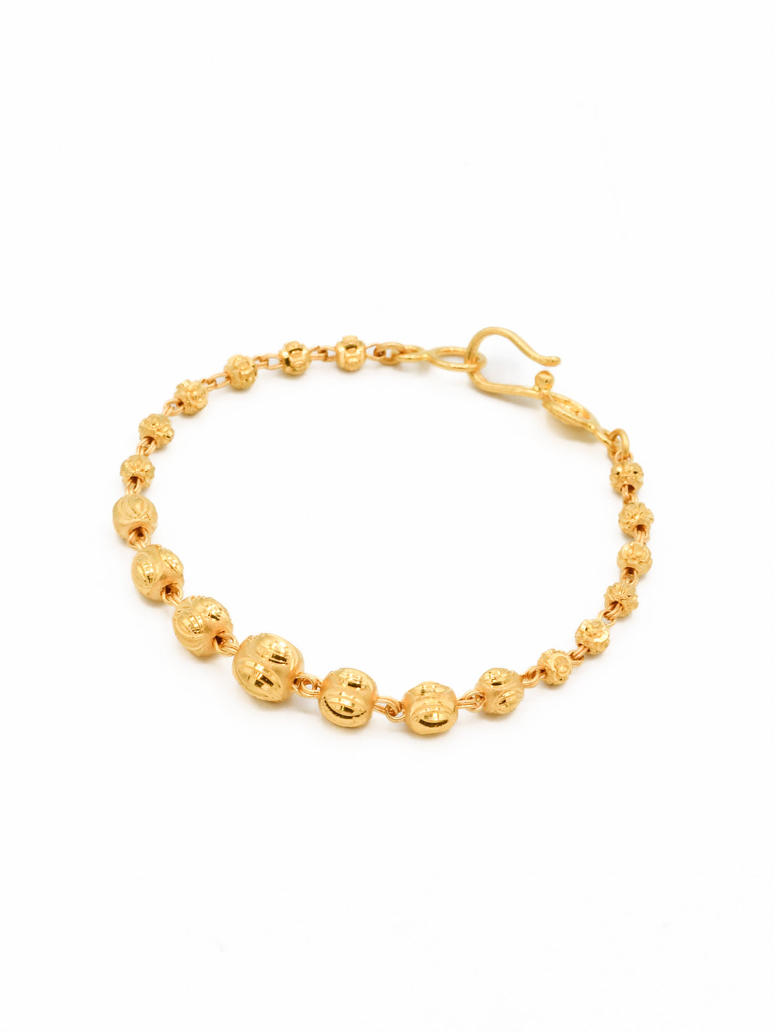 22ct Gold Ball 1 PC Baby Bracelet - Roop Darshan