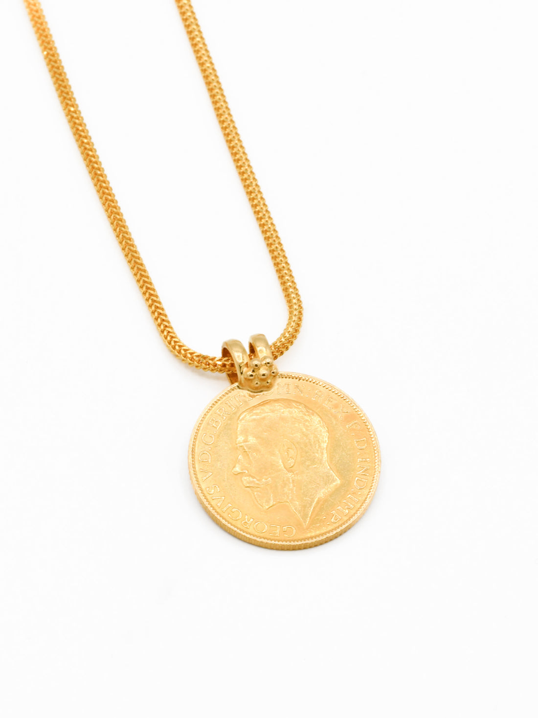 22ct Gold Full Sovereign pendant - Roop Darshan