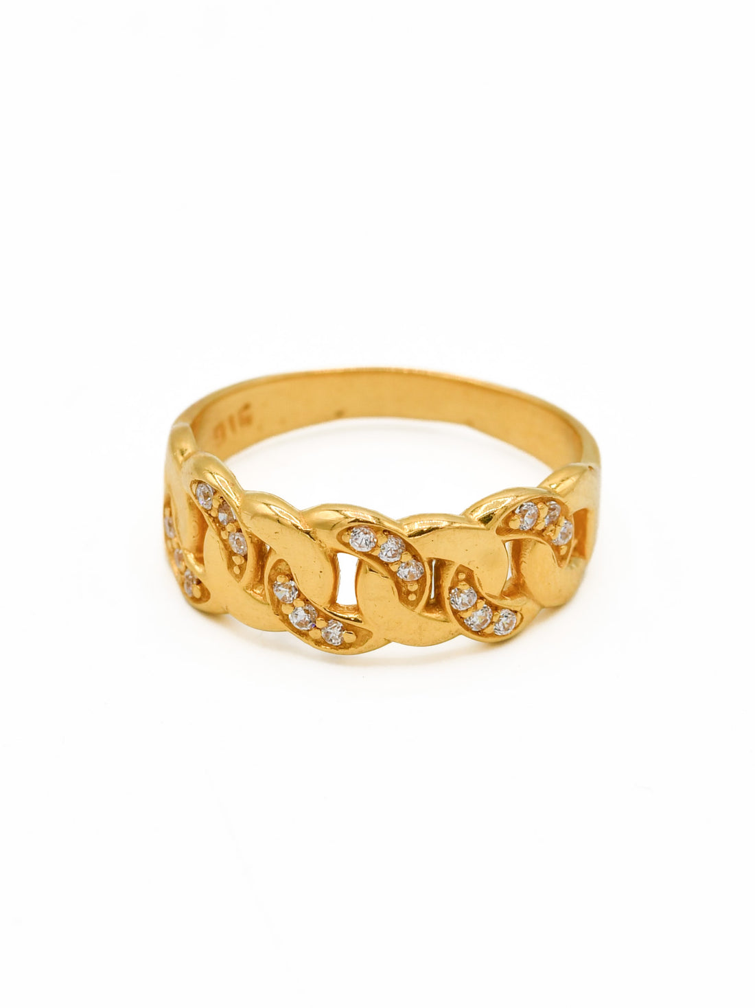 22ct Gold CZ Ladies Ring
