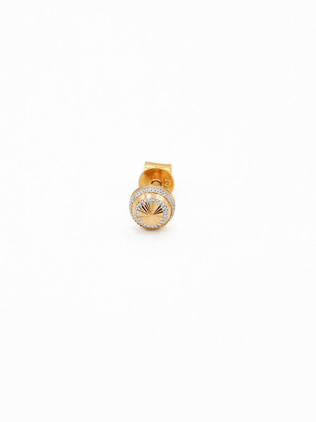 22ct Gold Two Tone Stud Earrings