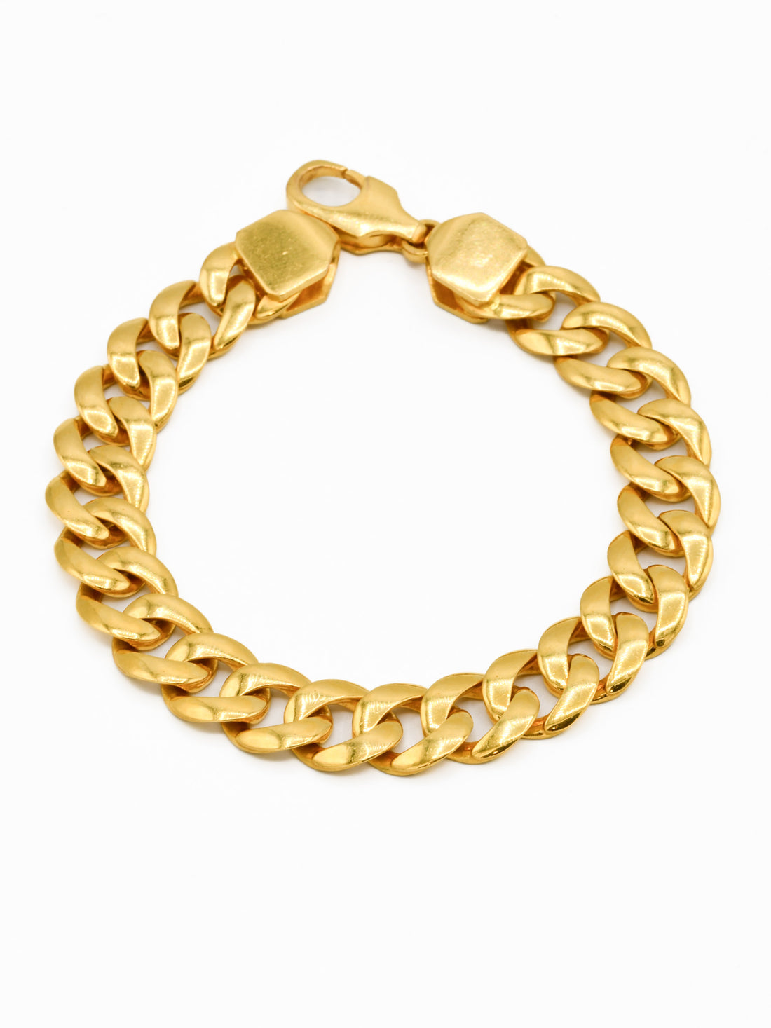 22ct Gold Curb Mens Bracelet