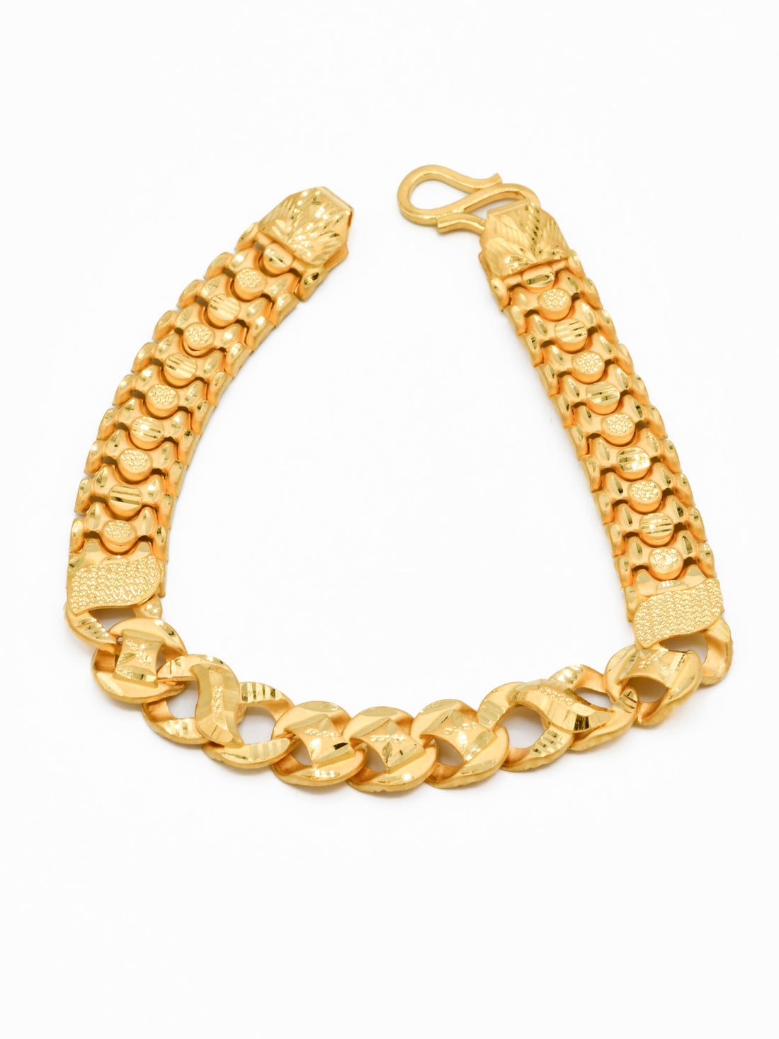 22ct Gold Hollow Mens Bracelet