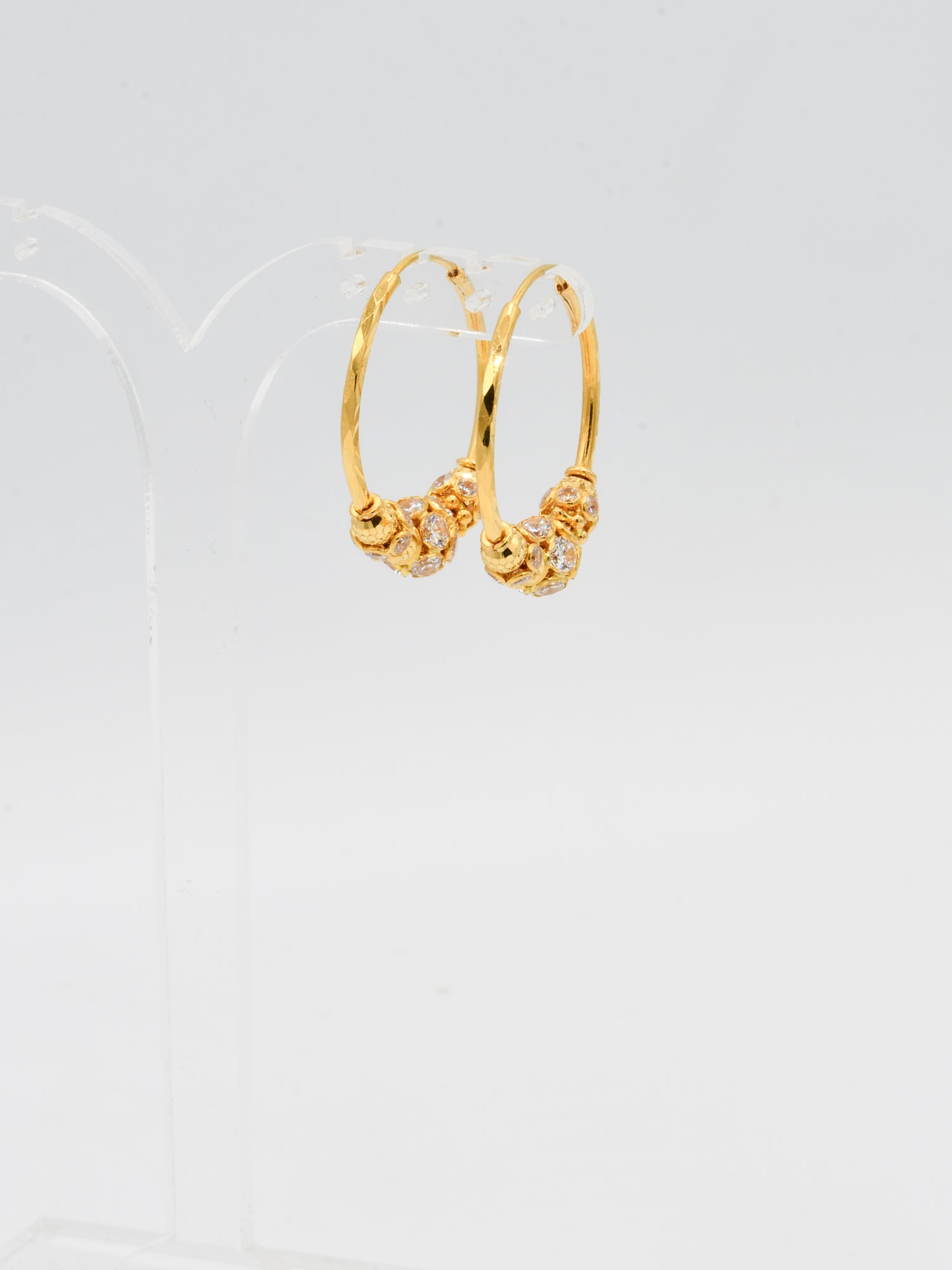 22ct Gold CZ Ball Bali - Roop Darshan