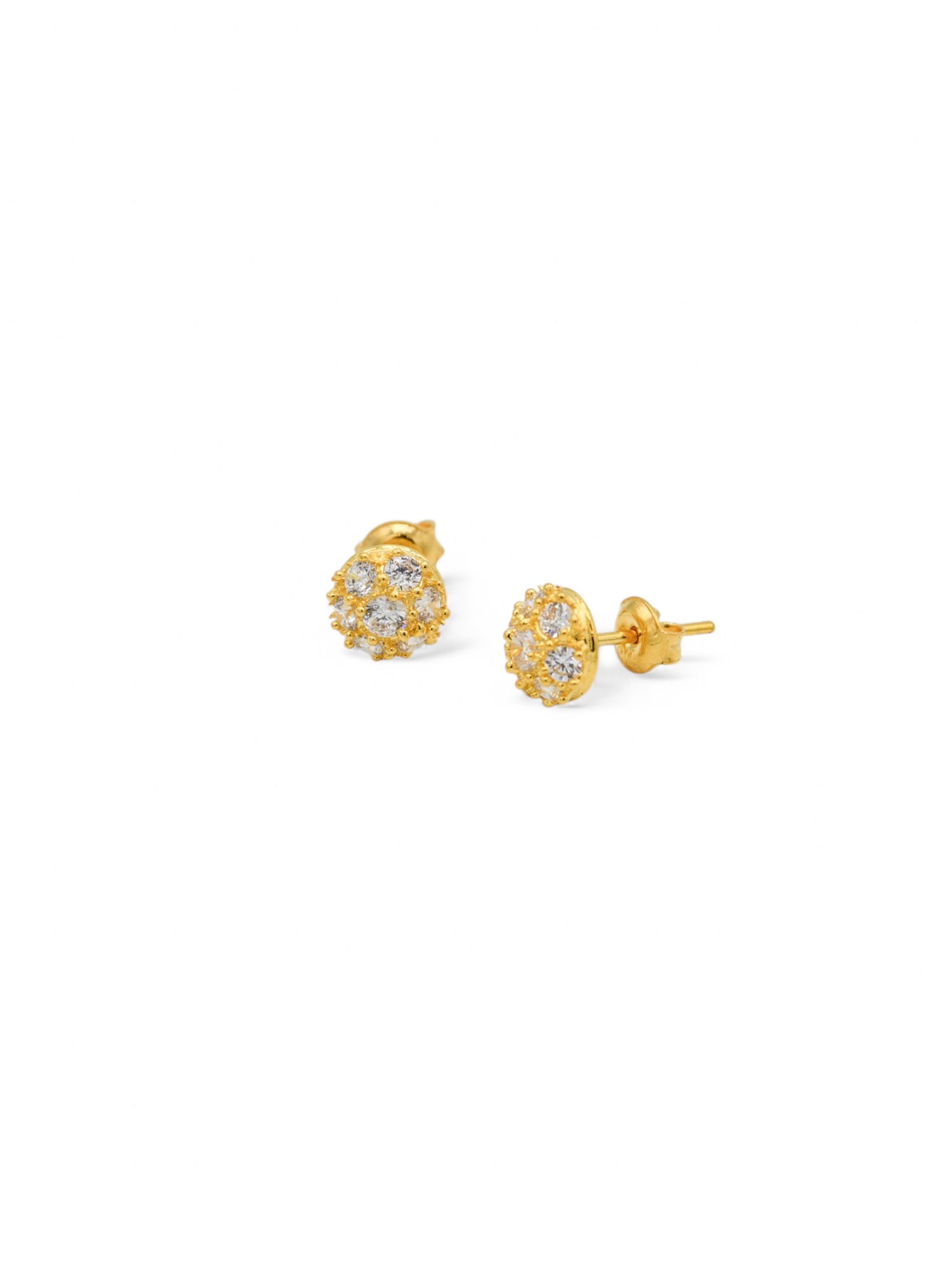 22ct Gold CZ Stud Earrings - Roop Darshan