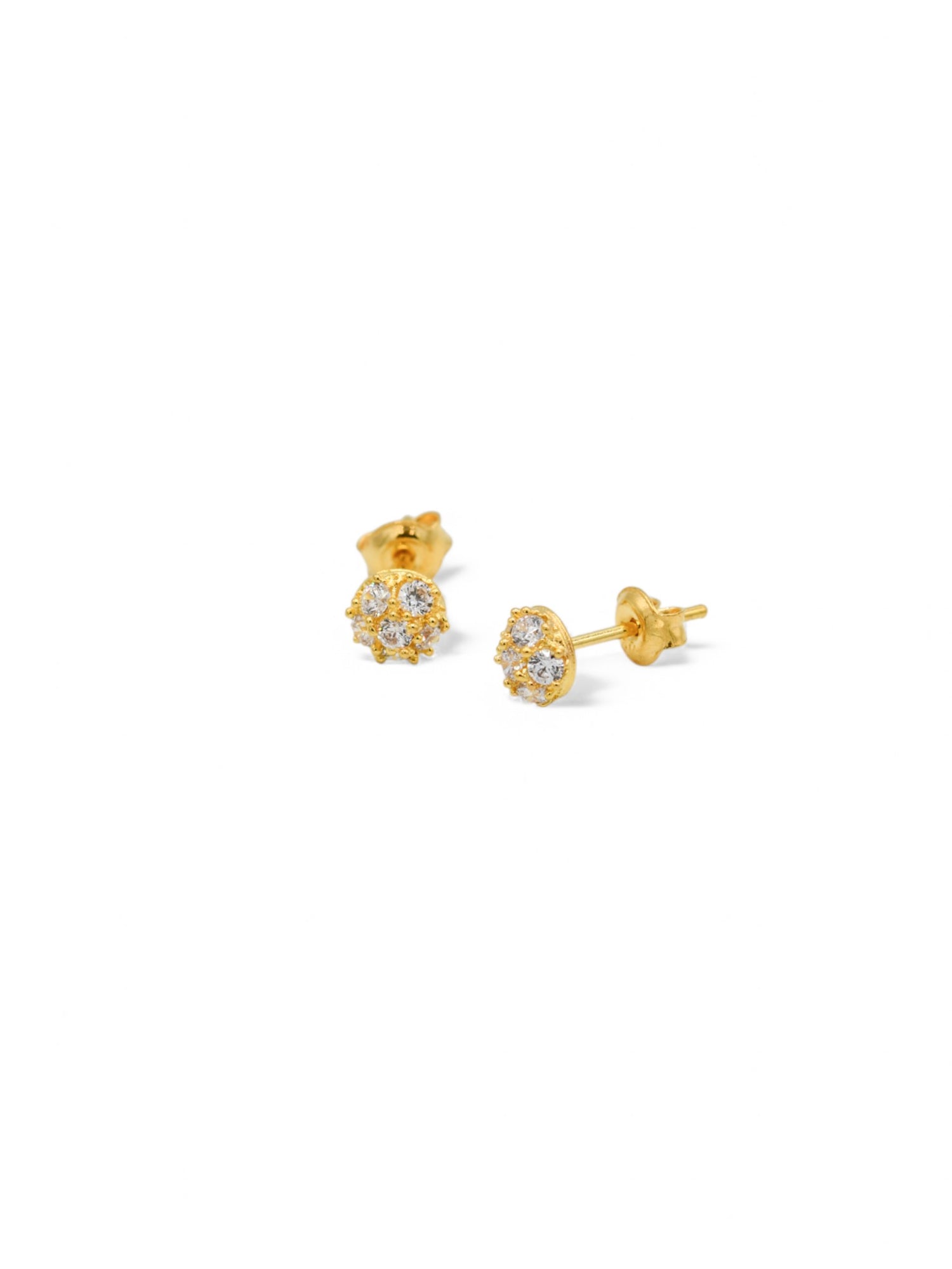 22ct Gold CZ Stud Earrings - Roop Darshan