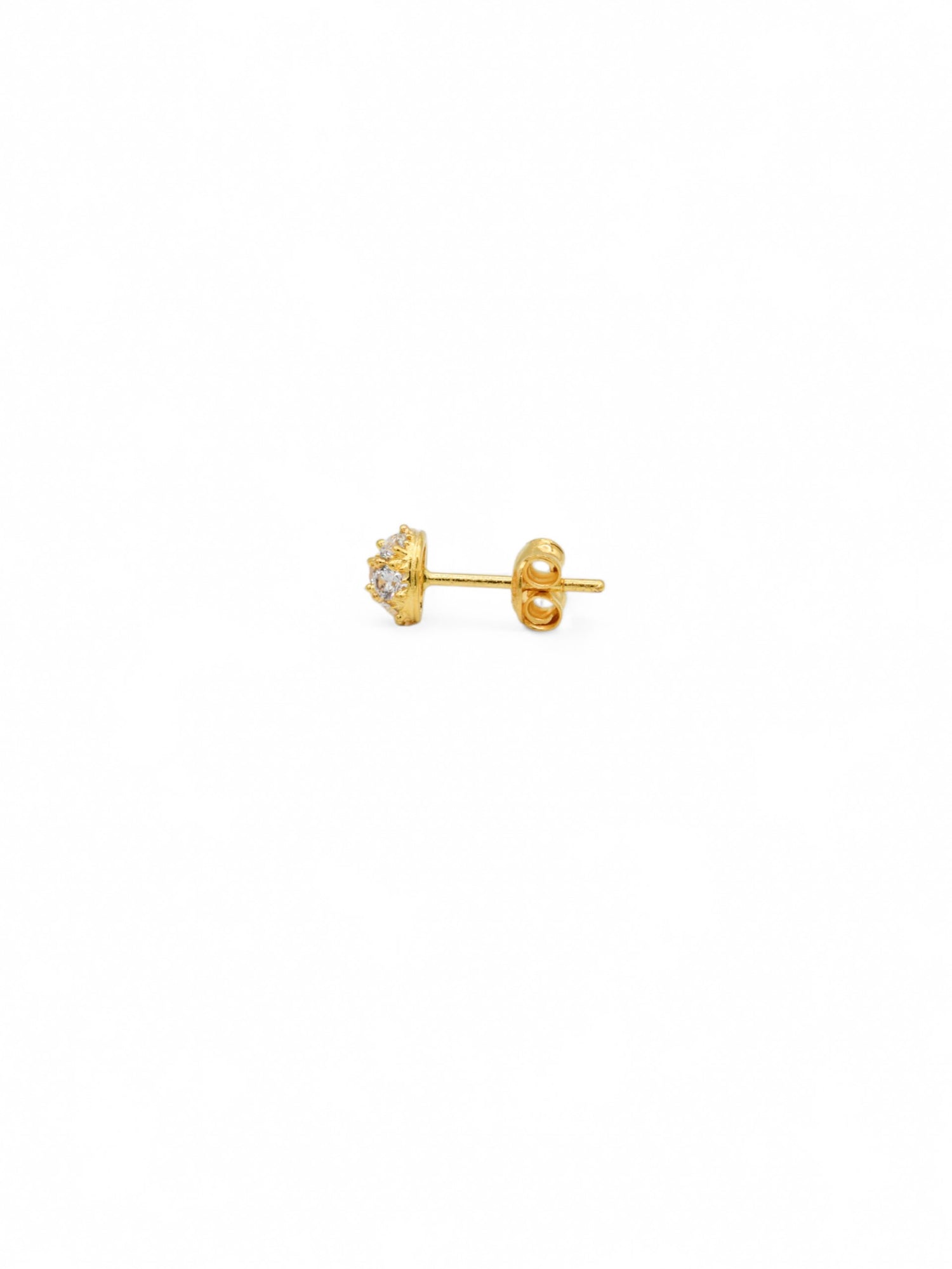 22ct Gold CZ Stud Earrings - Roop Darshan