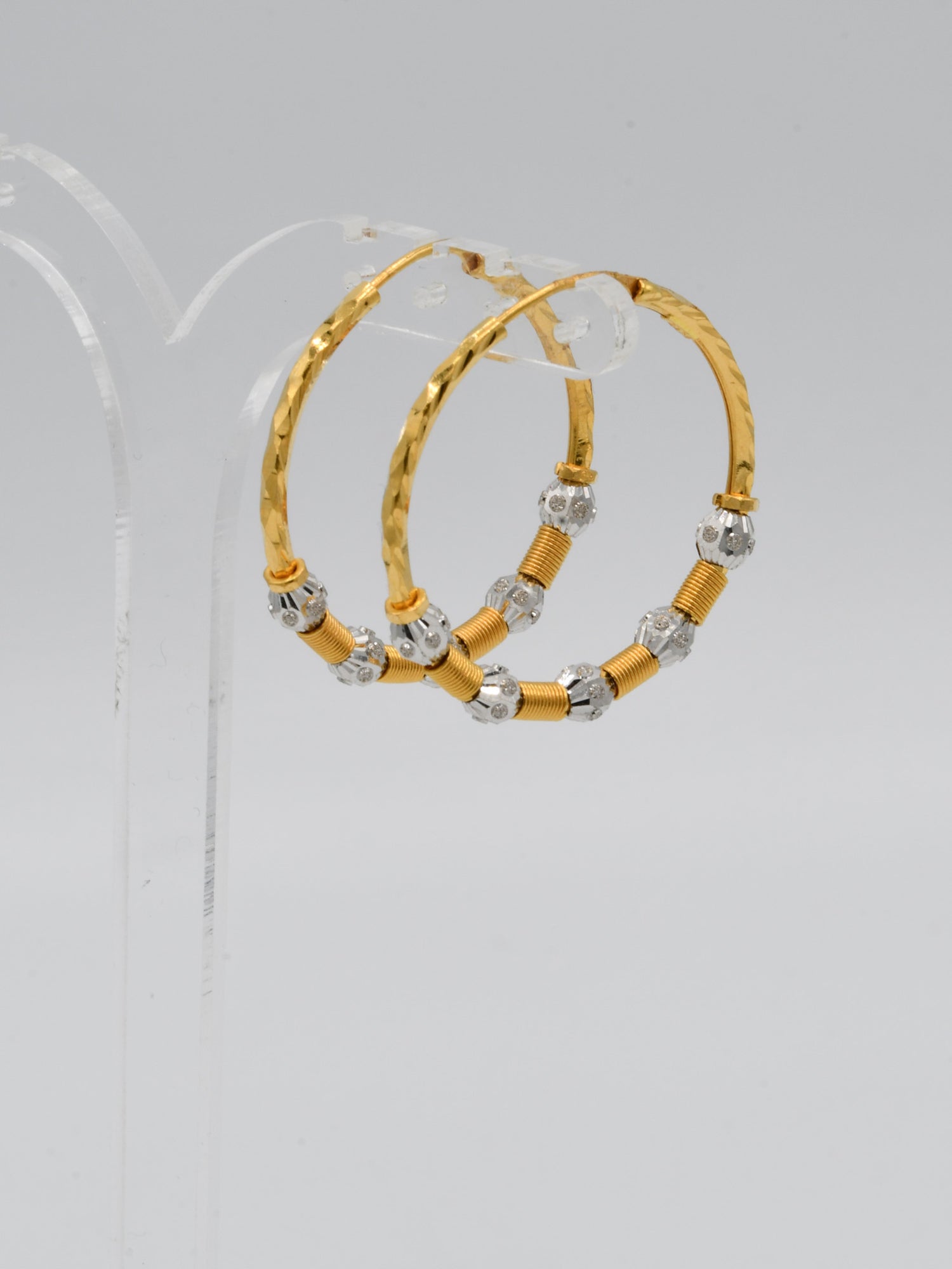 22ct Gold Two Tone Ball Bali - Roop Darshan