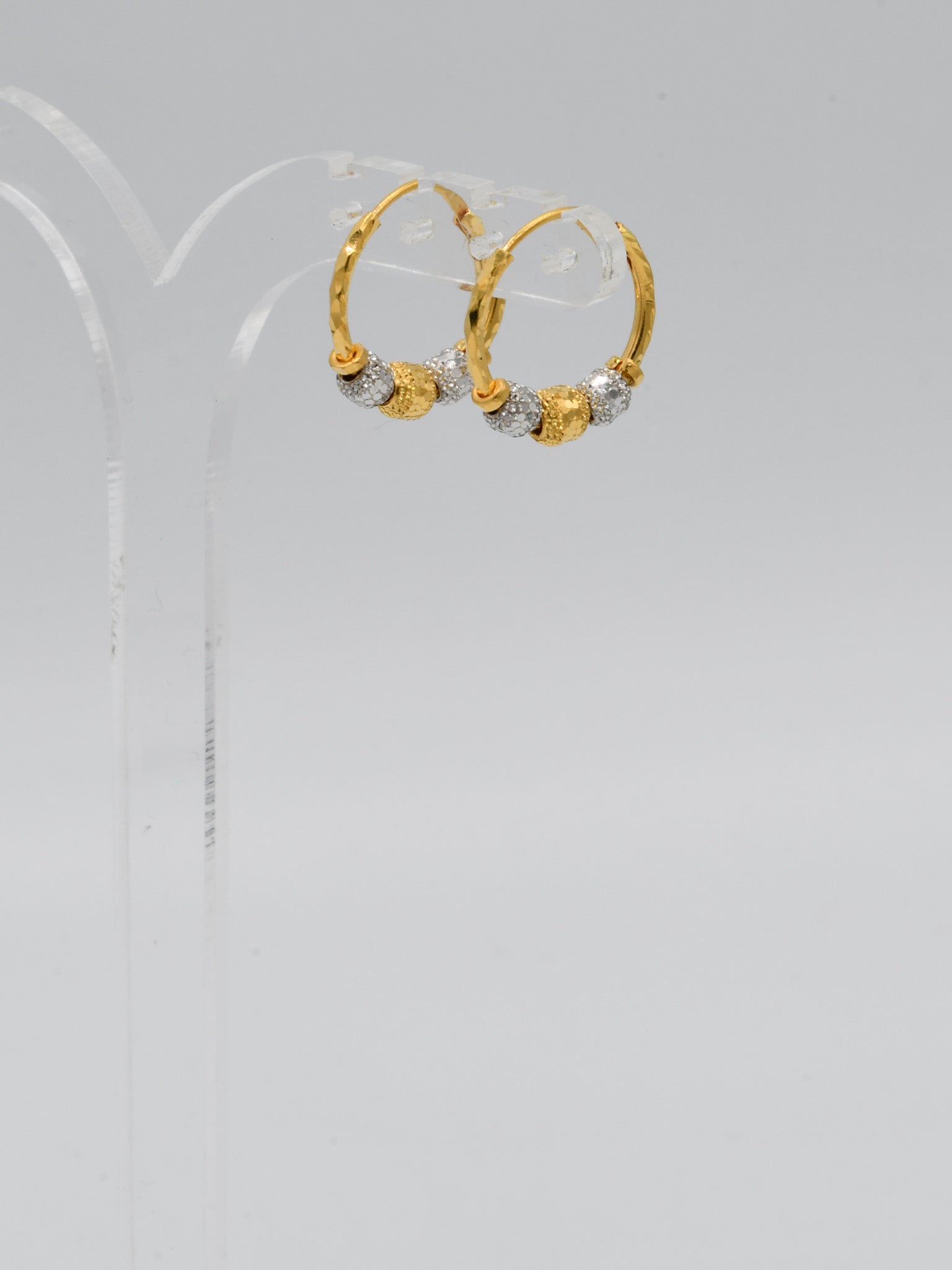22ct Gold Two Tone Ball Bali - Roop Darshan