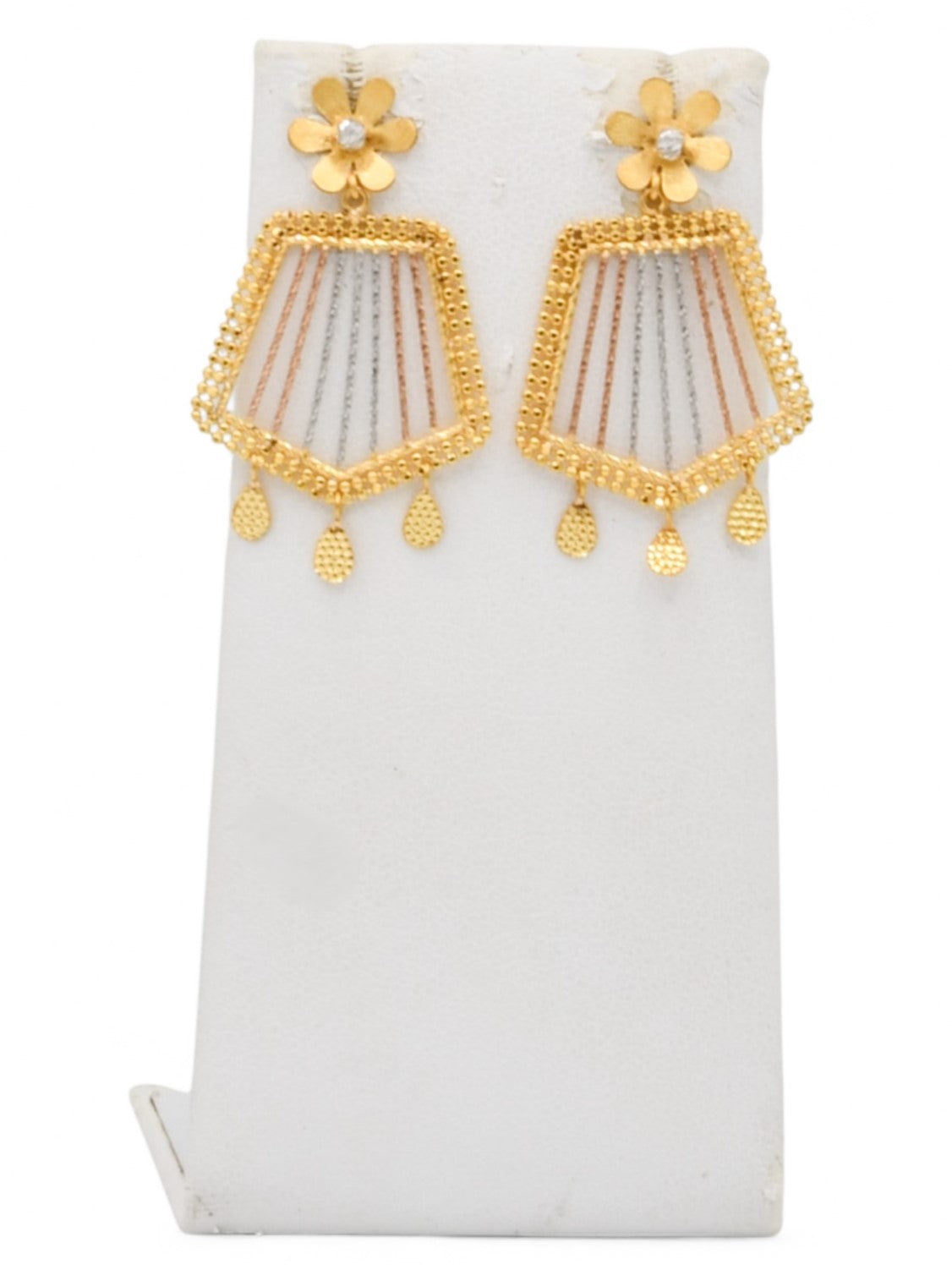 22ct Rose Gold Two Tone Necklace Set - Roop Darshan