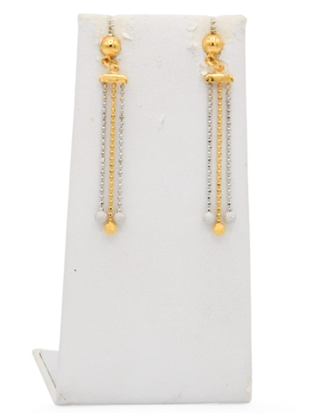 22ct Gold Two Tone Ball Necklace Set - Roop Darshan