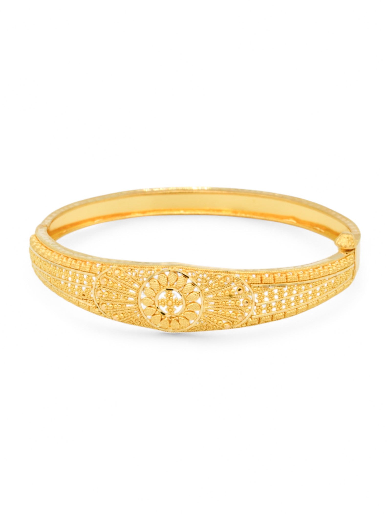 22ct Gold Filigree Screw Bangle