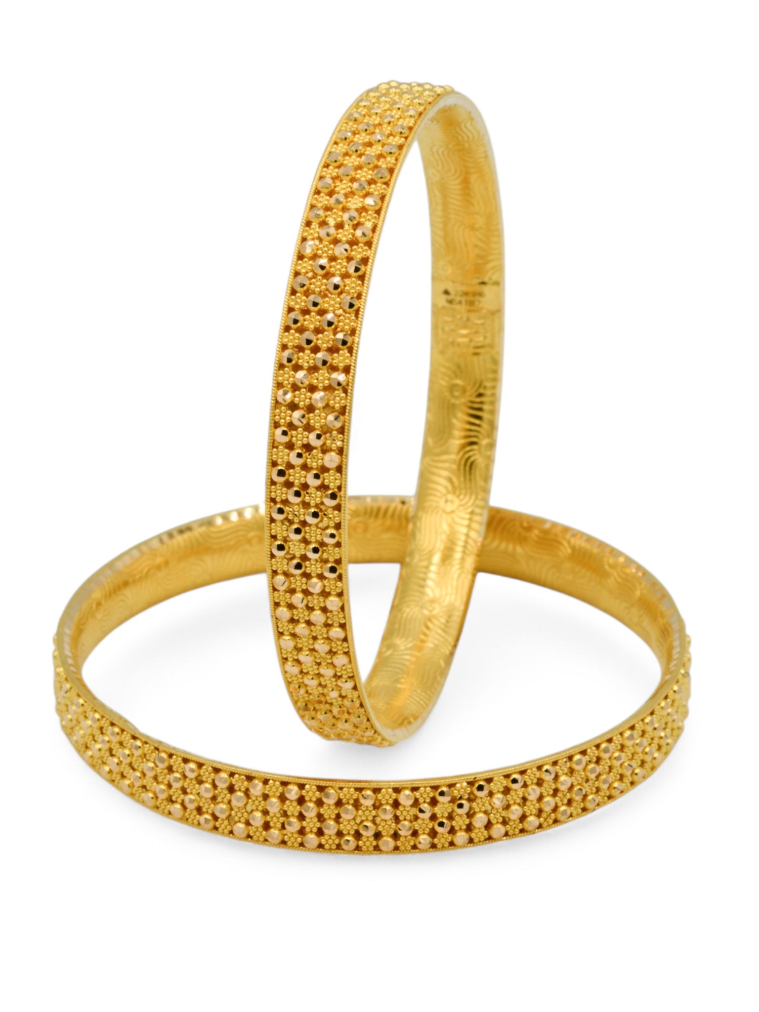 22ct Gold Filigree Pair Bangle - Roop Darshan
