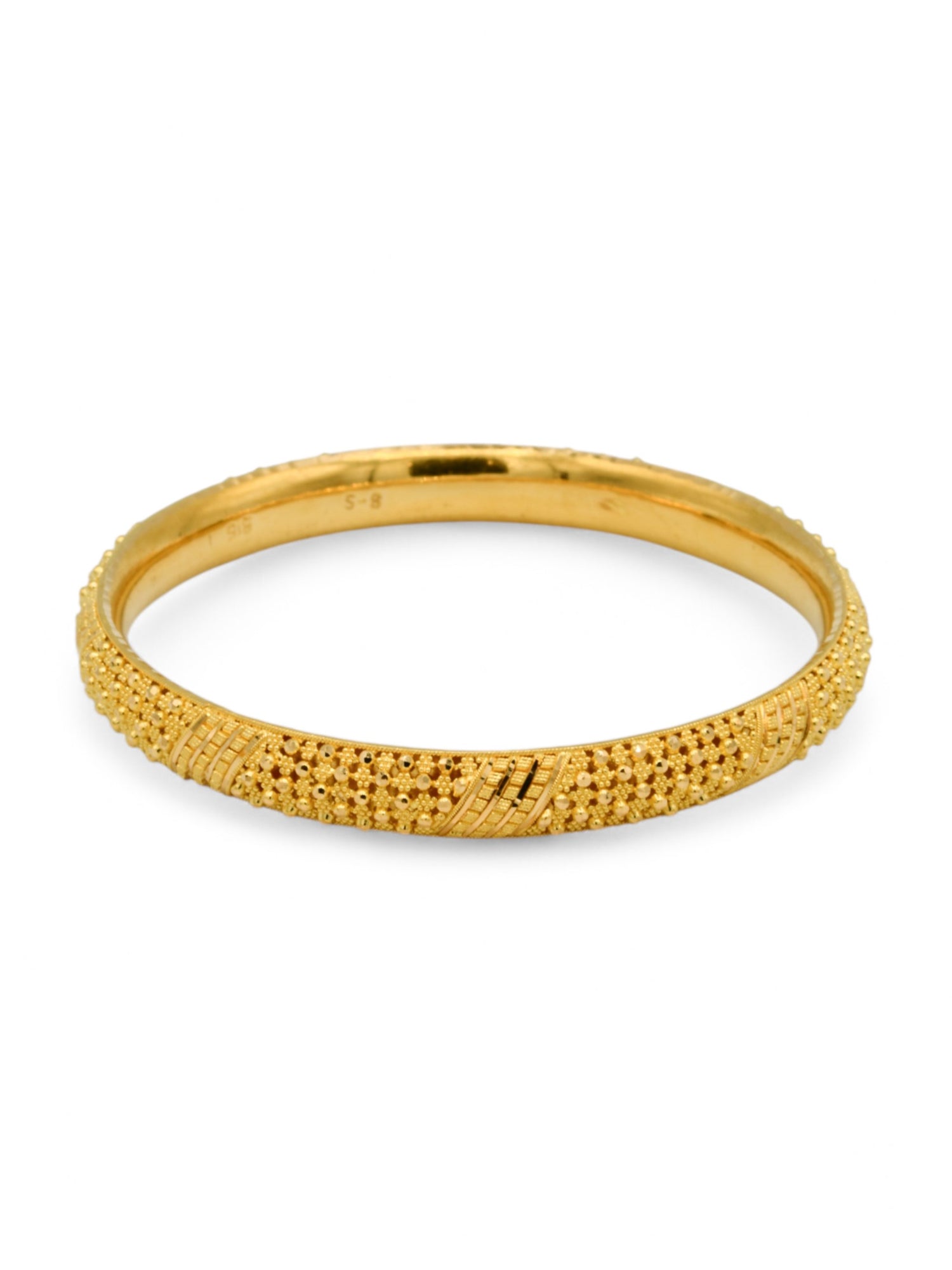 22ct Gold Filigree Pair Bangle - Roop Darshan