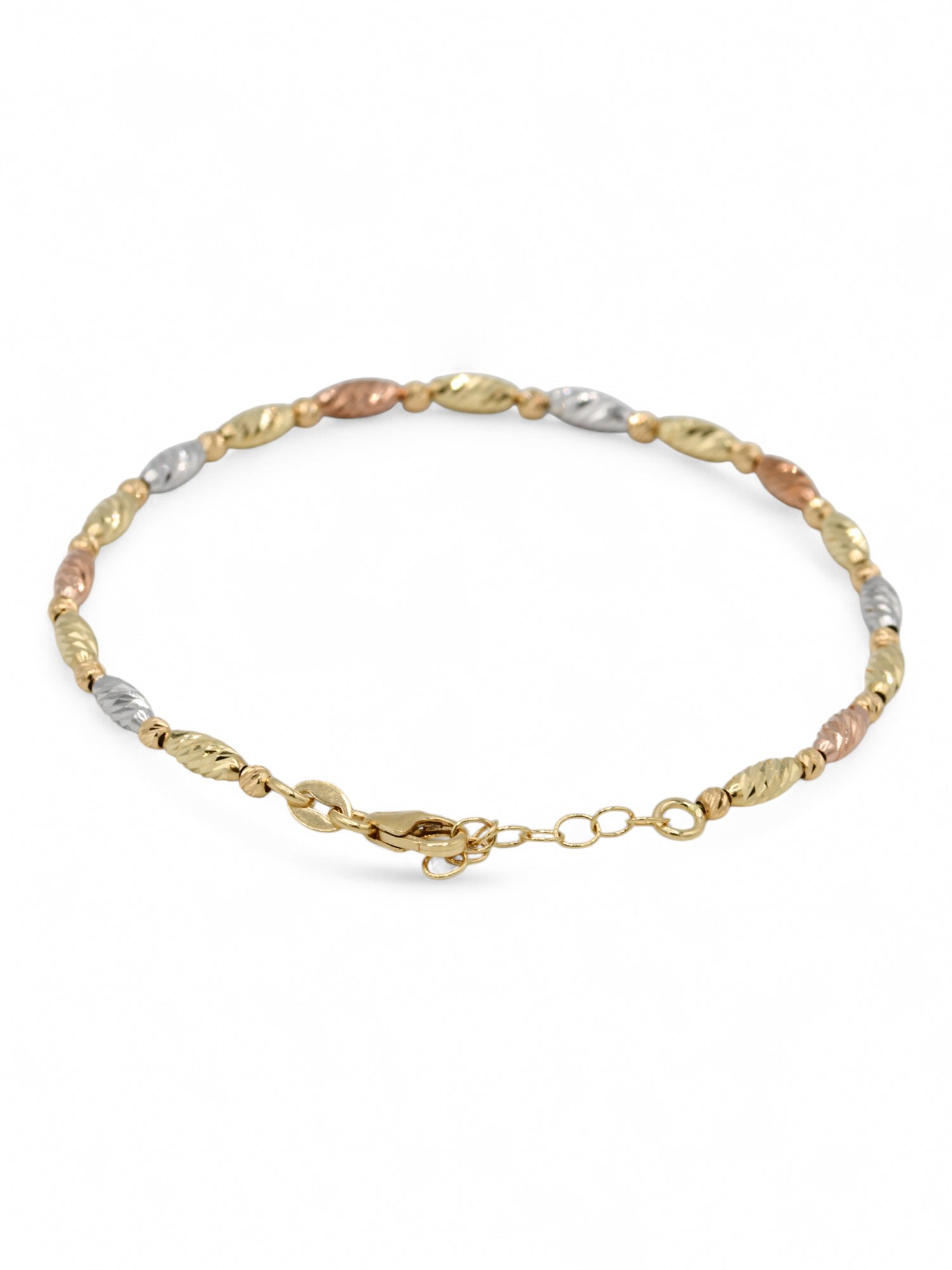 18ct Rose Gold Two Tone Ladies Bracelet