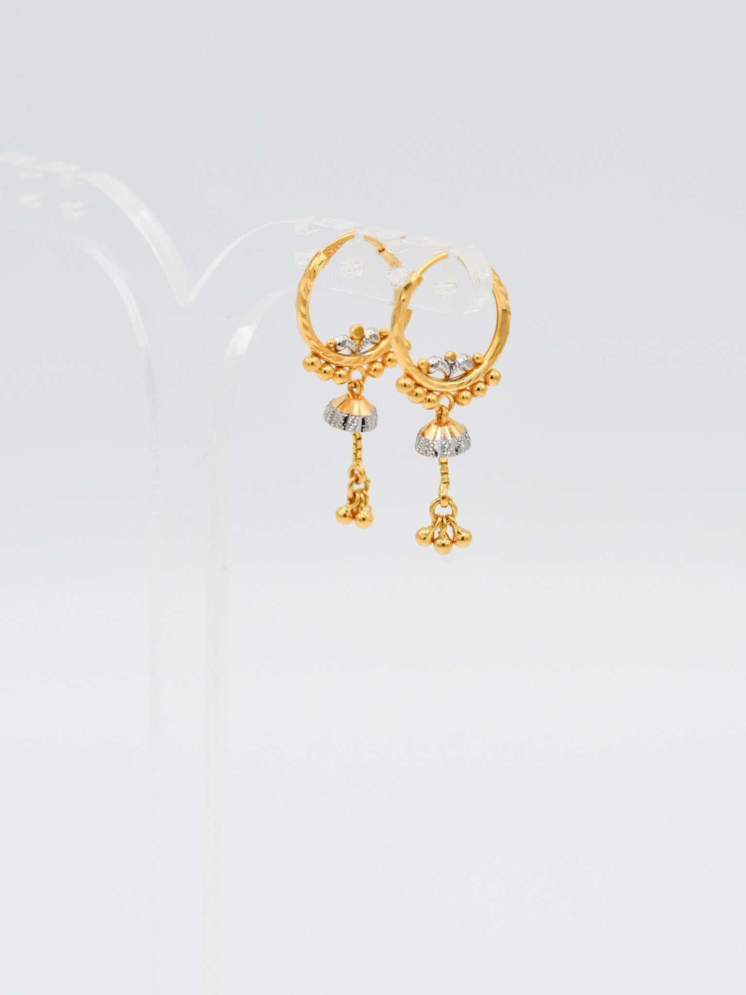 22ct Gold Two Tone Bali - Roop Darshan