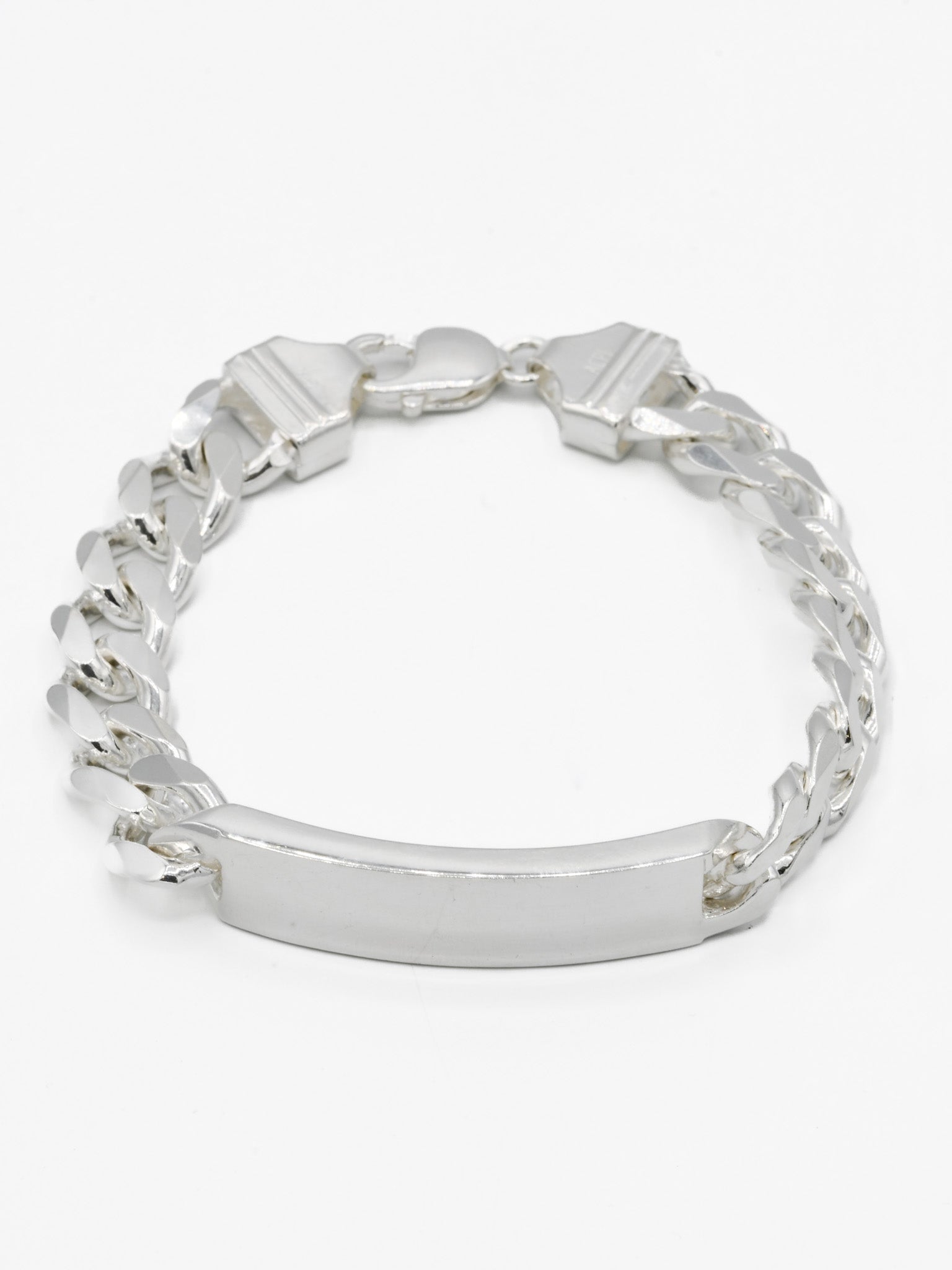 Silver Curb Mens Bracelet - Roop Darshan